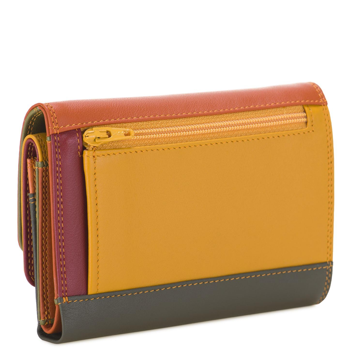 Mywalit Double-Flap Genuine Leather Wallet for Men & Women - 6 Card Slots, ID Window & Coin Pocket - Compact & Stylish Lucca Design - Perfect for Everyday Carry, Travel & Business (Black/Brown)