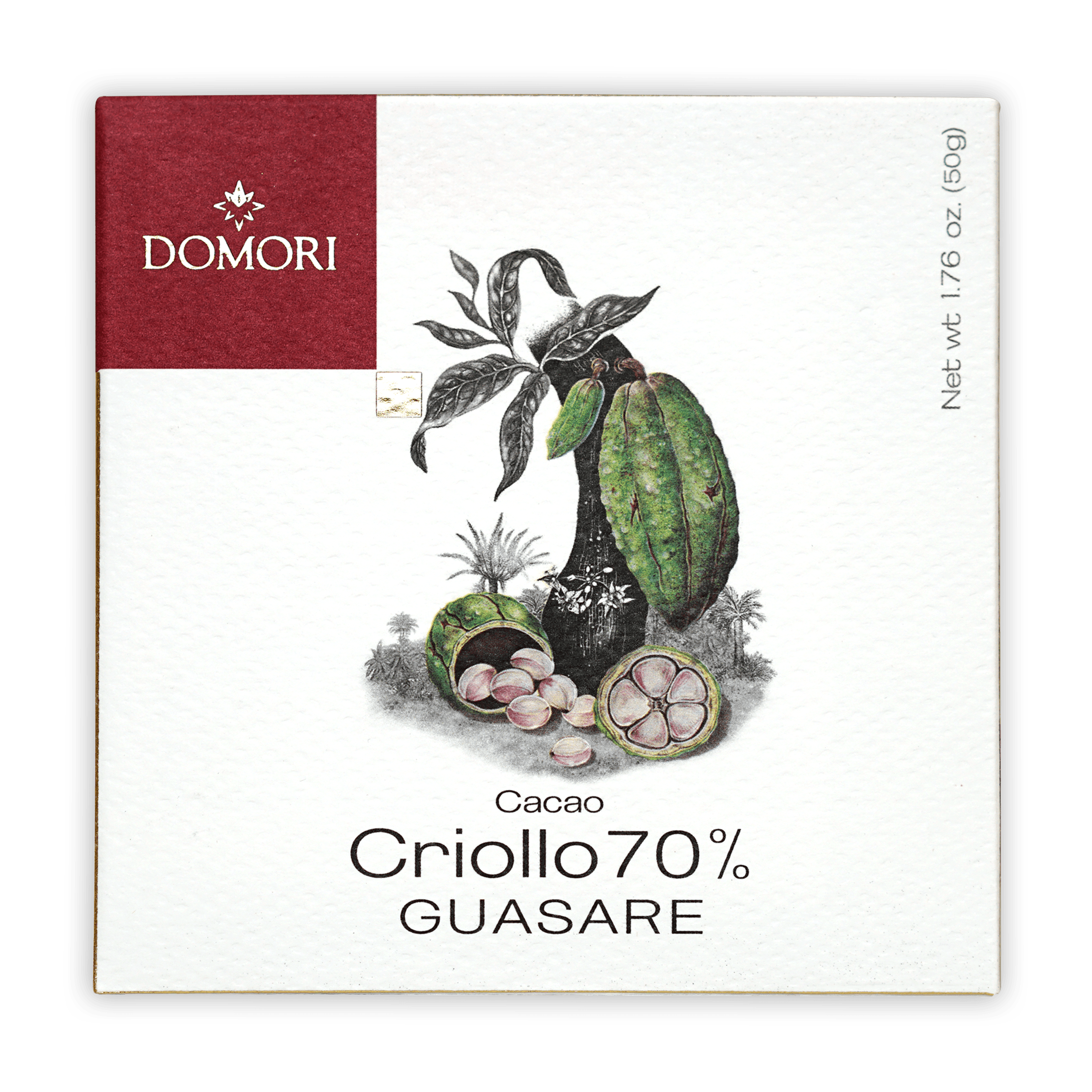 Domori Guasare 70% Dark Chocolate Bar - Premium Criollo Cocoa for Baking, Gifts & Healthy Snacking