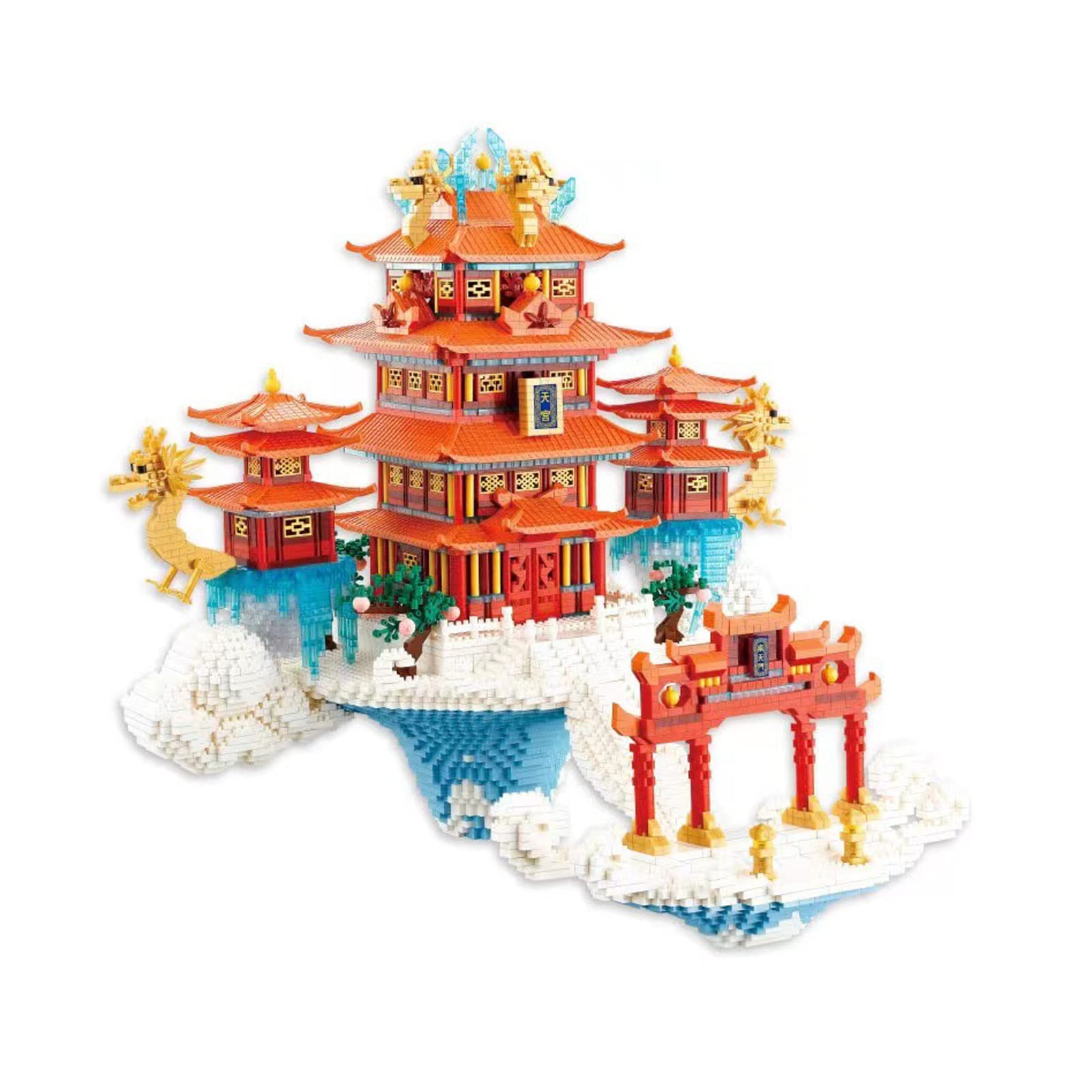BNWENT Mini Building Blocks - 8018PCS DIY Heavenly Palace Landmark Model Set, Architecture Toy for Kids & Adults | Perfect for Home Decoration, Educational STEM Gift & Collectible Display