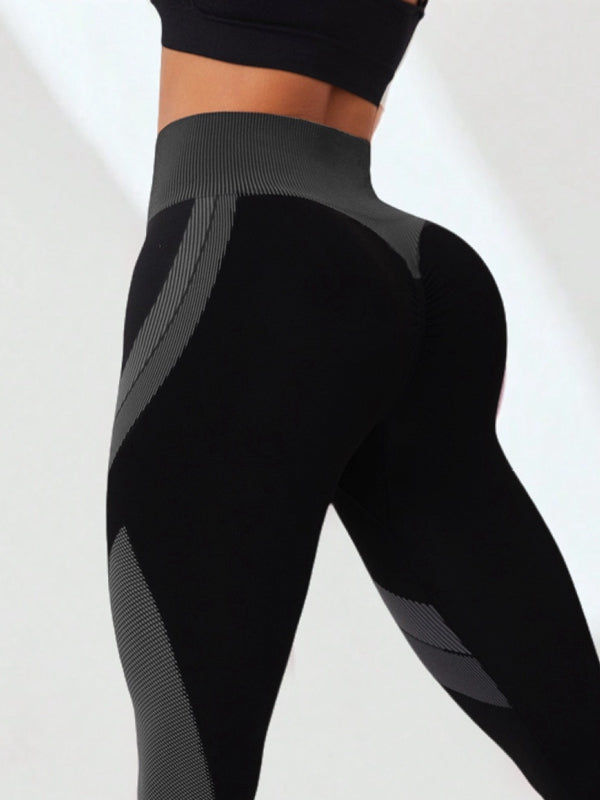 ZASUWA Women's High Waisted Scrunch Butt Lifting Leggings - Contrast Color Seamless Yoga Pants for Workout, Running & Gym - Tummy Control & Booty Enhancer