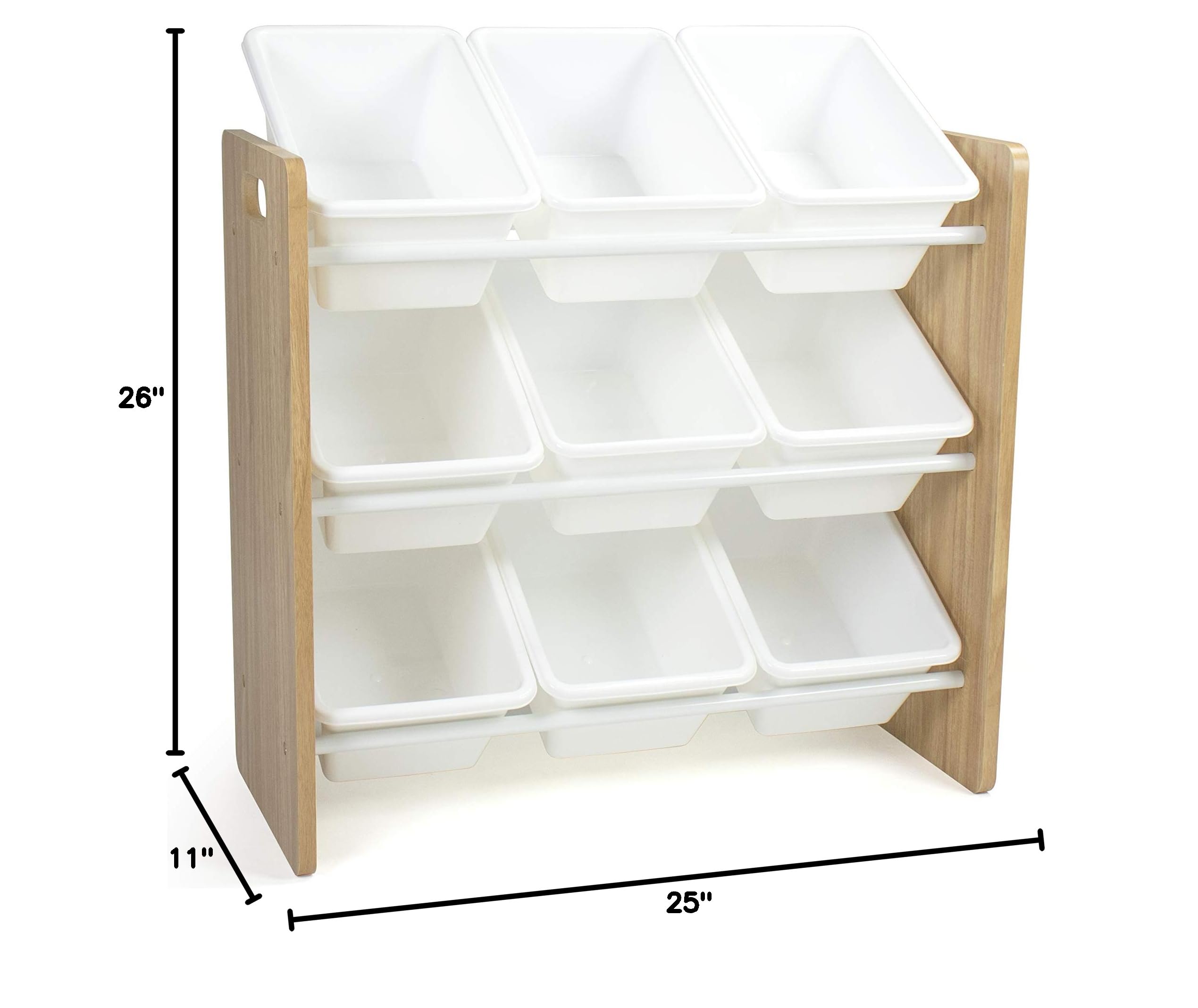 Humble Crew Kids Book Rack Storage Bookshelf with Toy Organizer Bins - Perfect for Nursery, Playroom & Classroom Organization