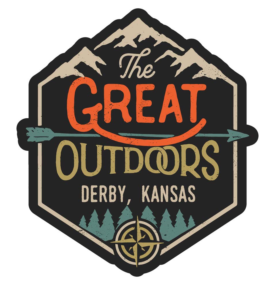 Derby Kansas The Great Outdoors 4-Inch Refrigerator Magnet - Perfect for Home, Office & Travel Souvenirs | Collectible Fridge Decor for Travel Lovers