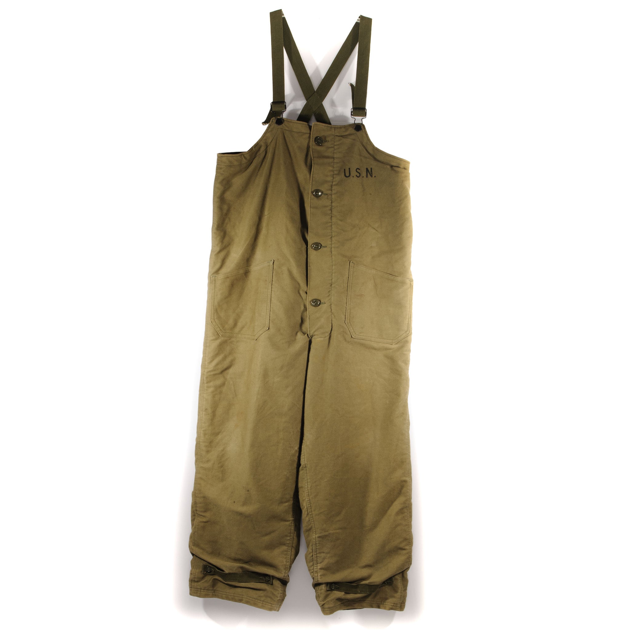 Vintage US Navy Overalls NSsx70201 40's WWII Size Large W42 L30 - Authentic Military Workwear for Collectors & Reenactment