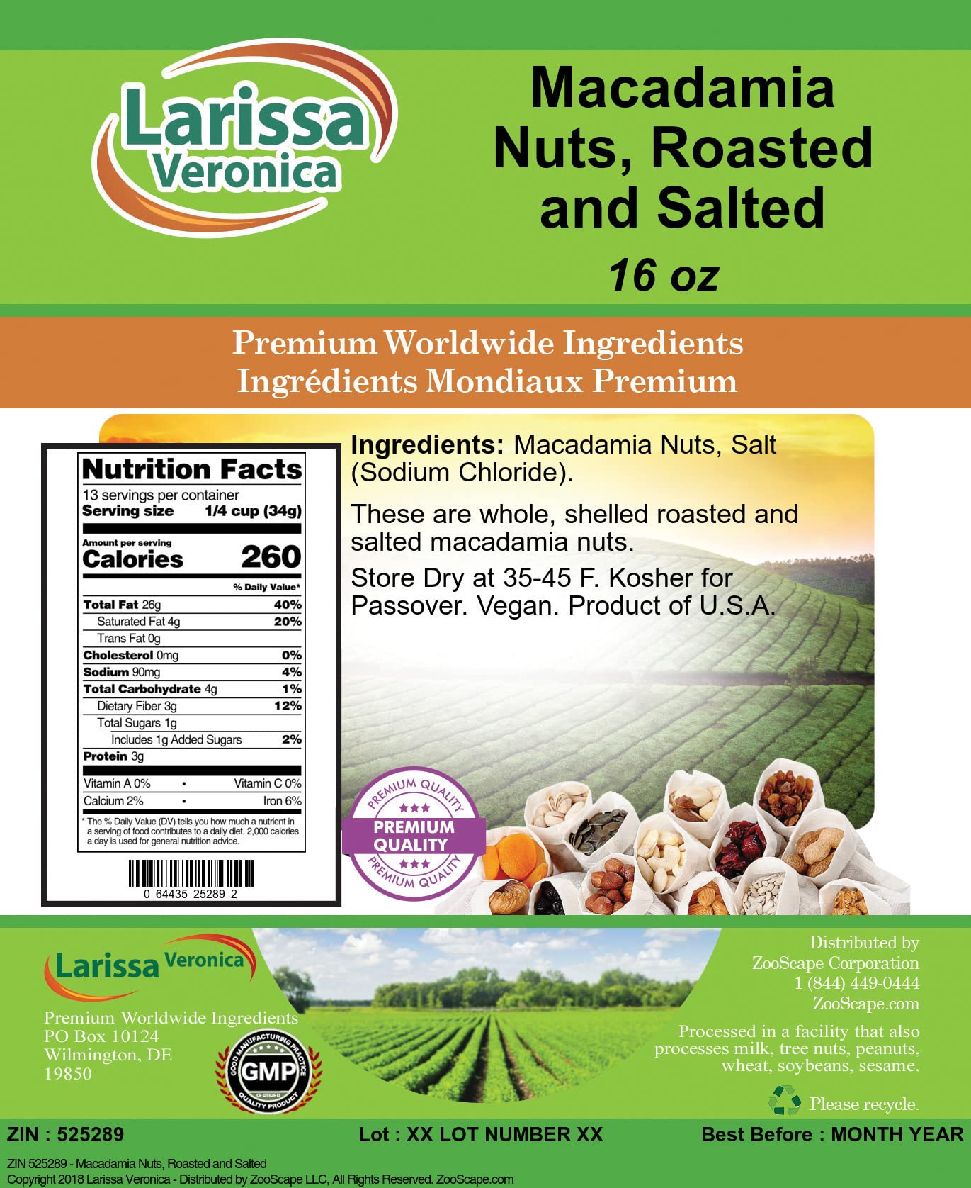 Premium Roasted & Salted Macadamia Nuts - 3 Pack (16oz Each) | Keto-Friendly Snack | Great for Baking, Gifts & Healthy Snacking