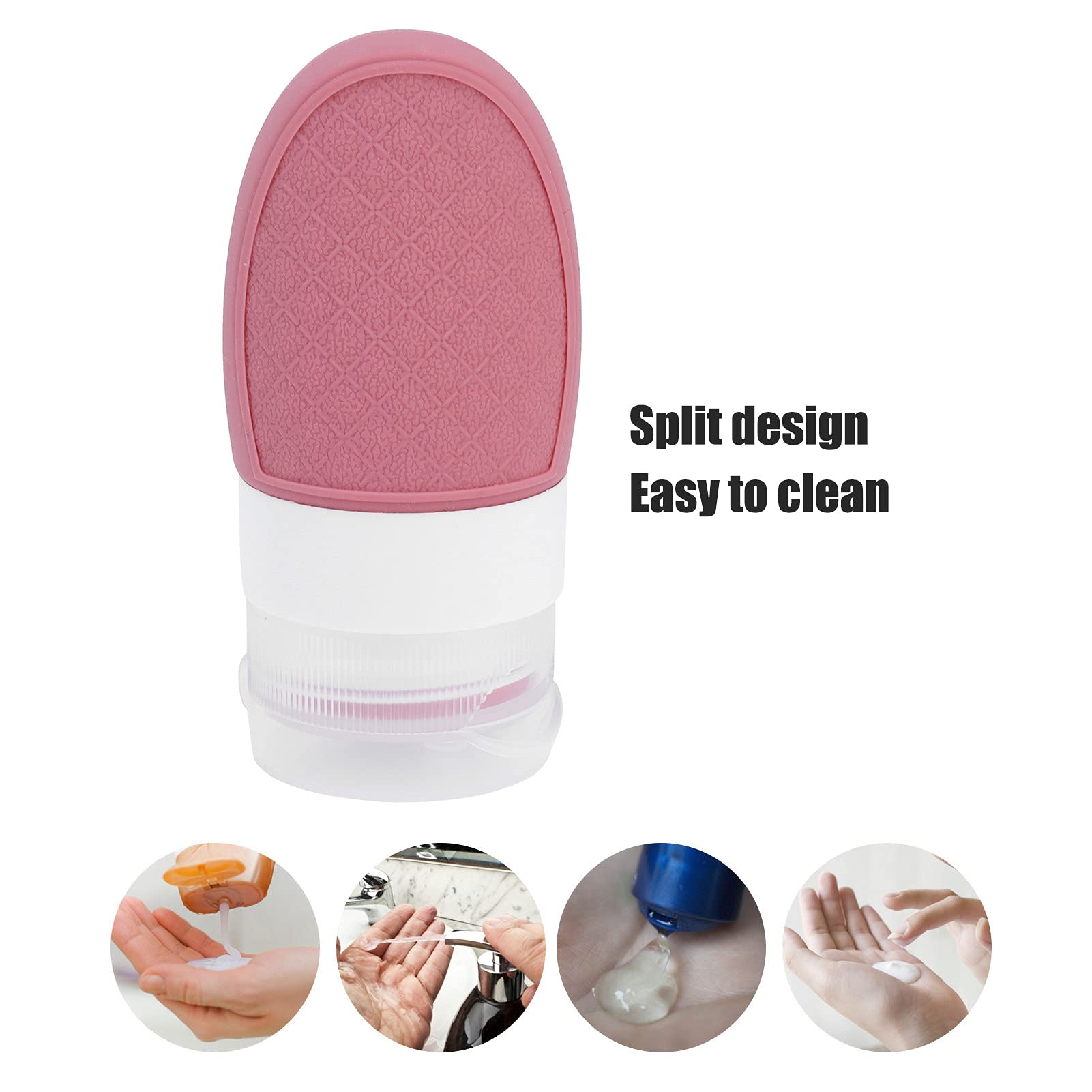 Premium Silicone Travel Bottles Set for Cosmetics & Toiletries - Leak-Proof, TSA Approved, Reusable (Pink) | Perfect for Air Travel, Gym, Camping & Vacation Essentials