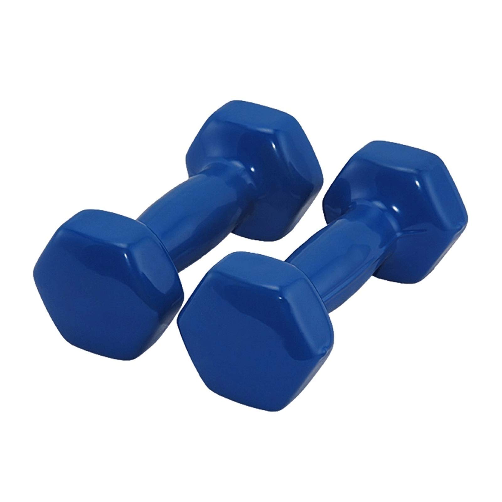 YALING 3KG/6.6LBS Neoprene Coated Dumbbell Set of 2 - Soft Grip Hand Weights for Women & Men - Perfect for Home Workout, Gym Training, Weight Loss & Body Toning (Blue) - Ideal for Yoga, Pilates & Strength Training