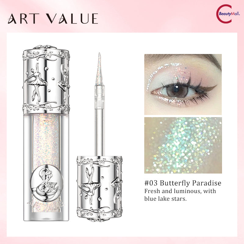 ARTVALUE Glitter Liquid Eyeshadow - Long Lasting Shimmer Makeup for Party, Night Out & Special Occasions