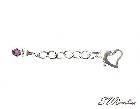 Heart of Gem Crystal Anklet Jewelry Extender - Adjustable Ankle Bracelet Chain for Women, Boho Chic Ankle Chain Accessory | Perfect for Beach, Festival, and Summer Outfits