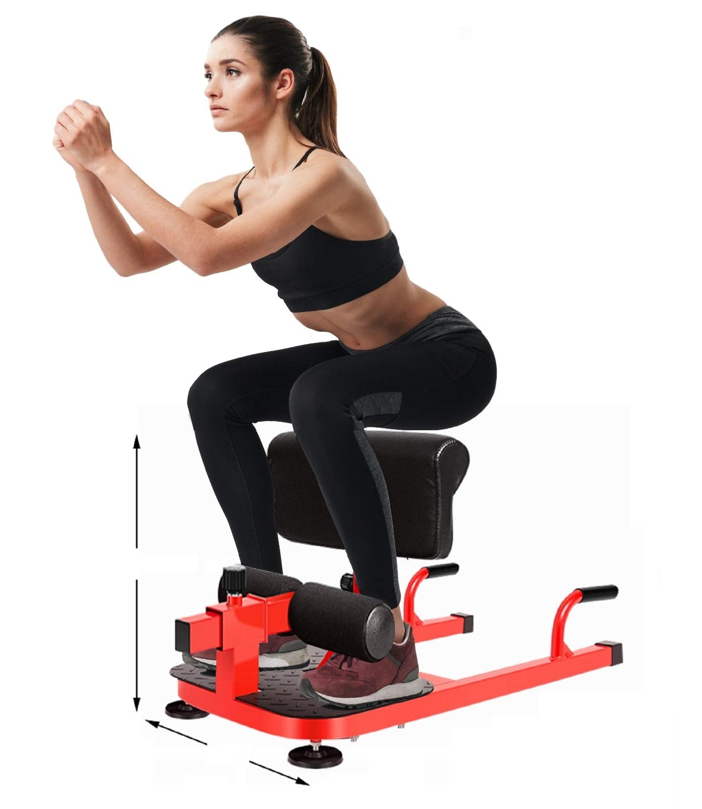 Sissy Squat Machine with Resistance Ropes - Home Gym for Leg & Ab Workout - Perfect for Home Fitness Training