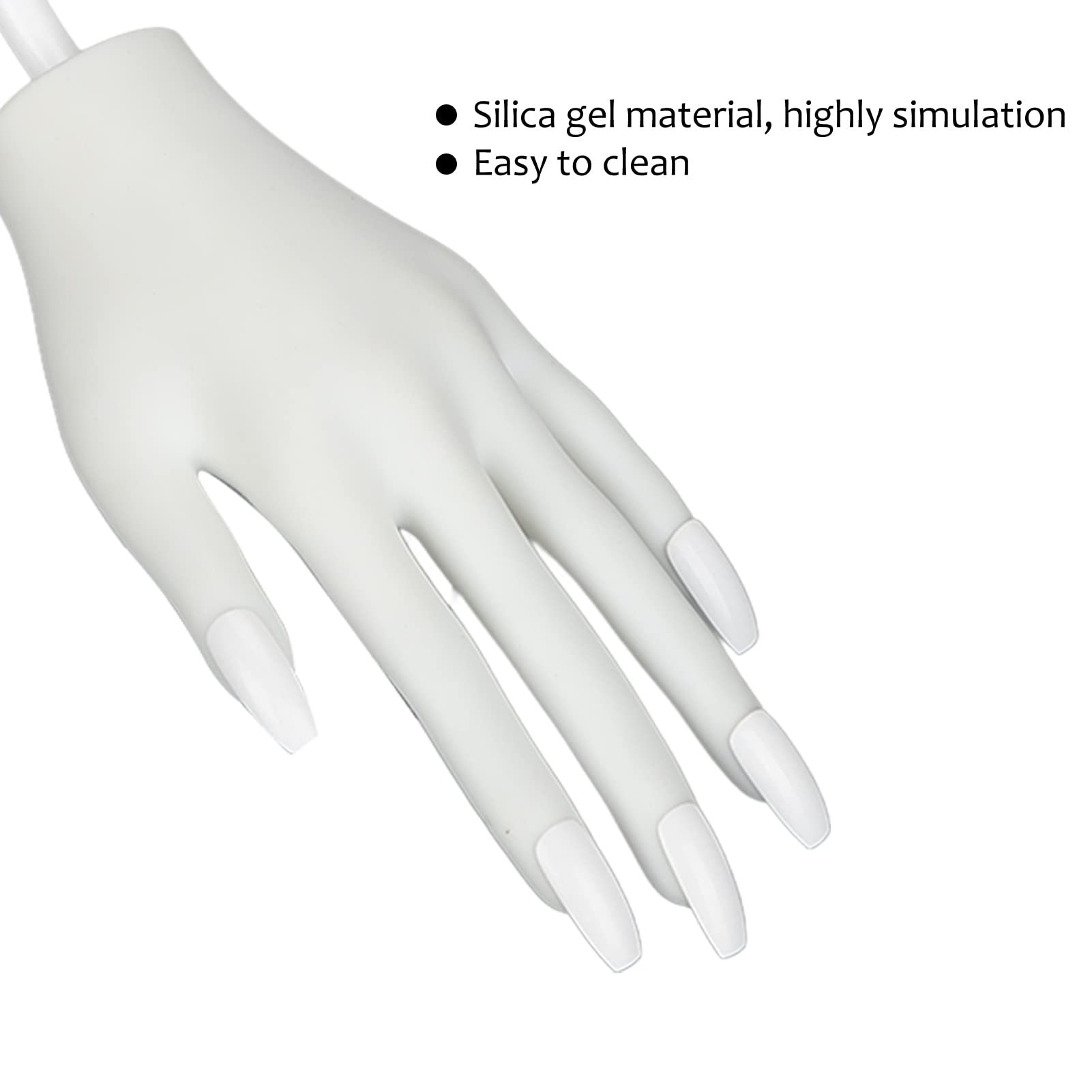 Professional Nail Practice Mannequin Hand with Bendable Joints - Reusable Nail Art Training Hand for Salon & Home Practice - Perfect for Nail Technicians, Students & DIY Enthusiasts