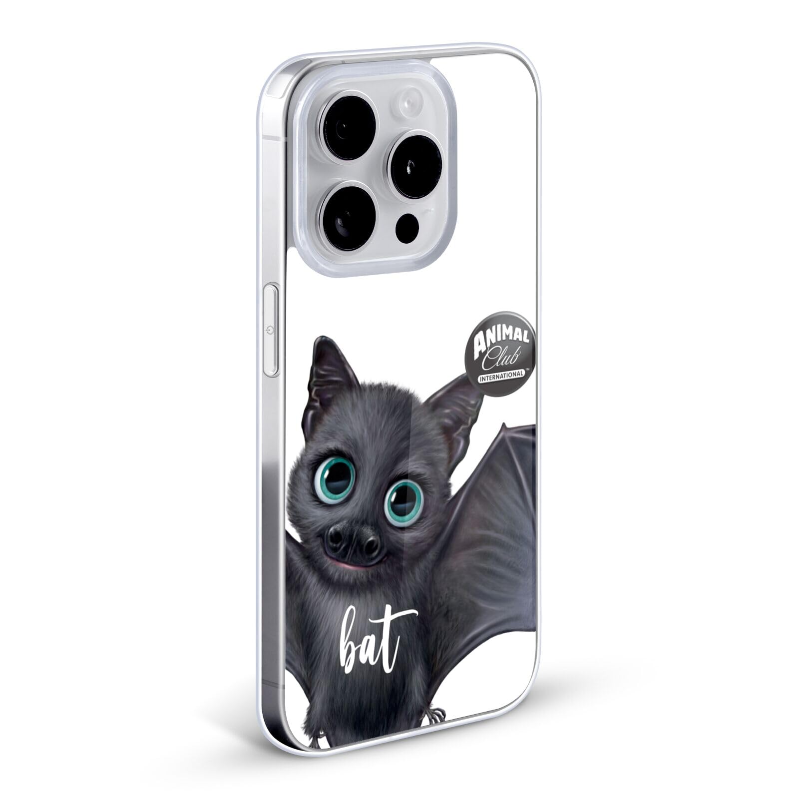 Official Animal Club International Bat Faces Soft Gel Case for Apple iPhone XR - Cute & Protective Phone Cover for Fans, Kids, and Animal Lovers - Perfect for Daily Use, Gifts, and Themed Parties