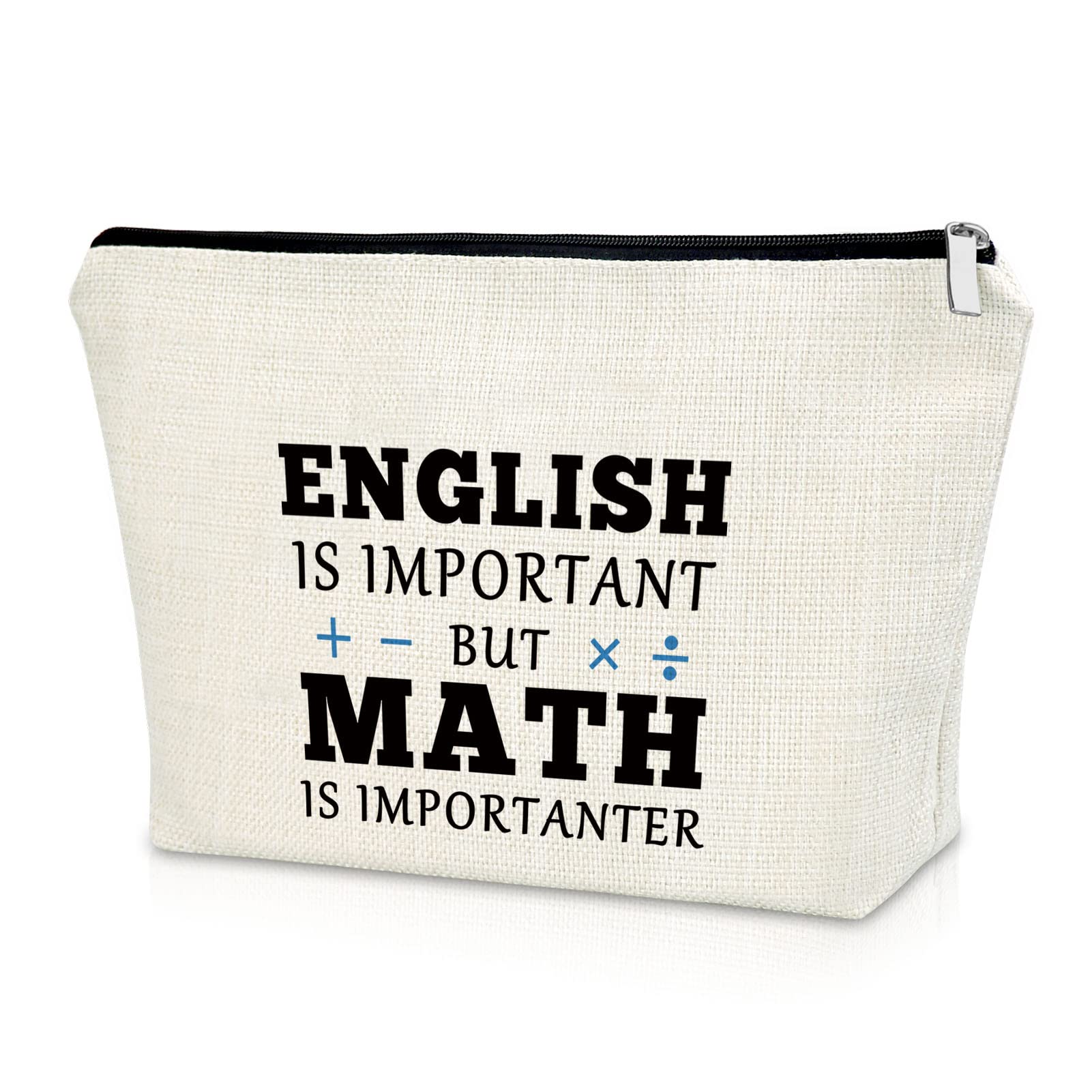 Math Teacher Gifts - Cute Math-Themed Makeup Bag for Teachers | Perfect for Teacher Appreciation, Retirement, Birthday & Teachers Day | Great Thank You Gift from Students | Ideal for Classroom, Office & Travel Use