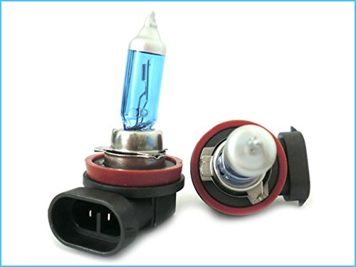 2 PCS H11 12V 55W PGJ19-2 Super White Halogen Bulbs - Xenon Effect Headlight Replacement for Low/High Beam & Fog Lights | Perfect for Night Driving & Enhanced Road Visibility