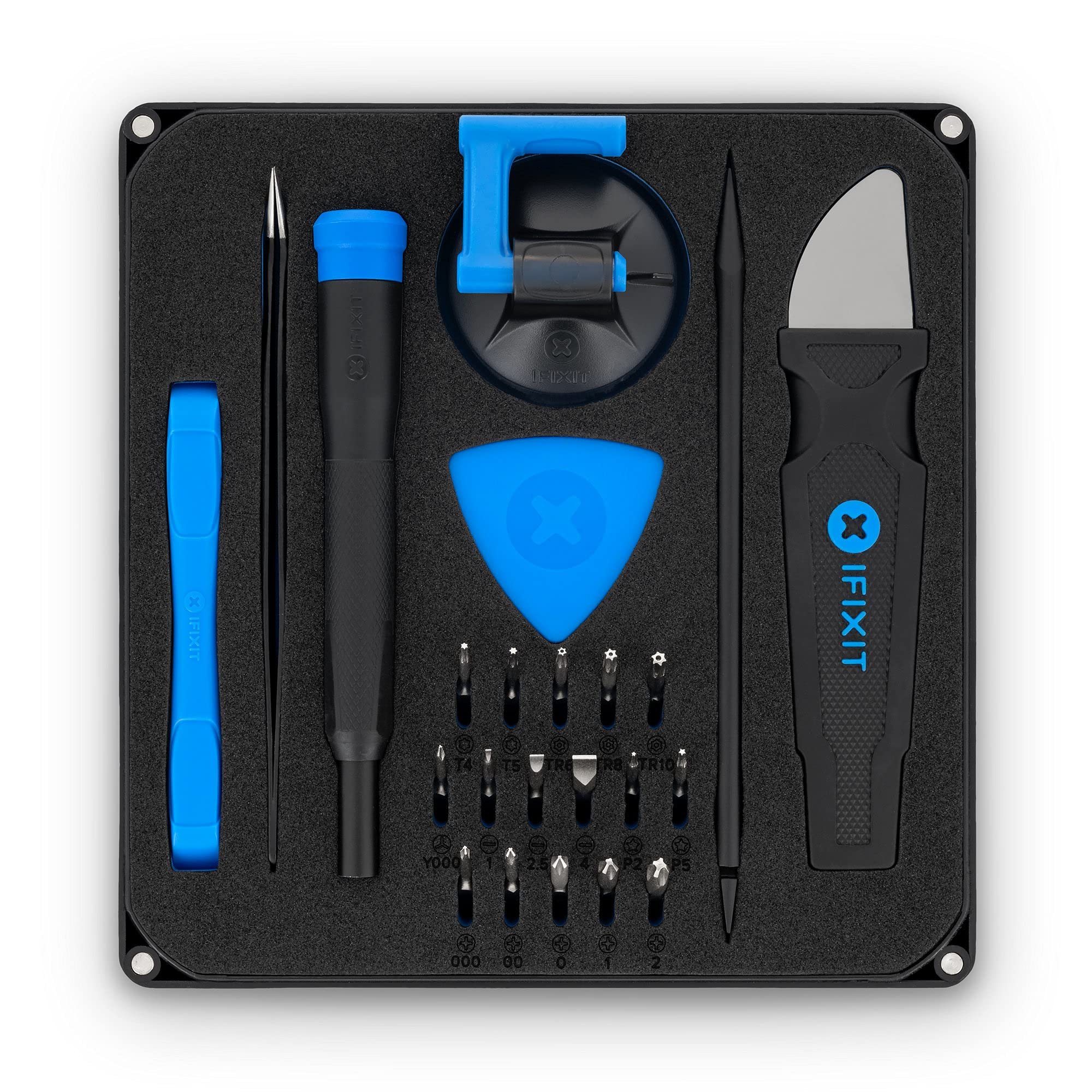 iFixit Essential Electronics Toolkit - 64-Piece Repair Kit for PC, Laptop, Phone, Tablet & Gaming Console | Precision Screwdriver Set with Spudger & Tweezers | Perfect for DIY Tech Repairs & Electronics Maintenance