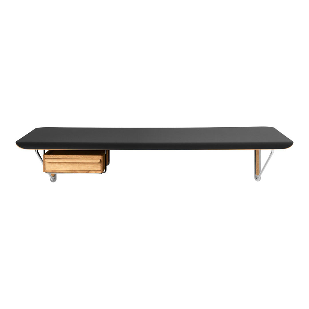 Wall Mounted Desk with Drawer - Space Saving Floating Workstation for Home Office, Study, or Small Spaces