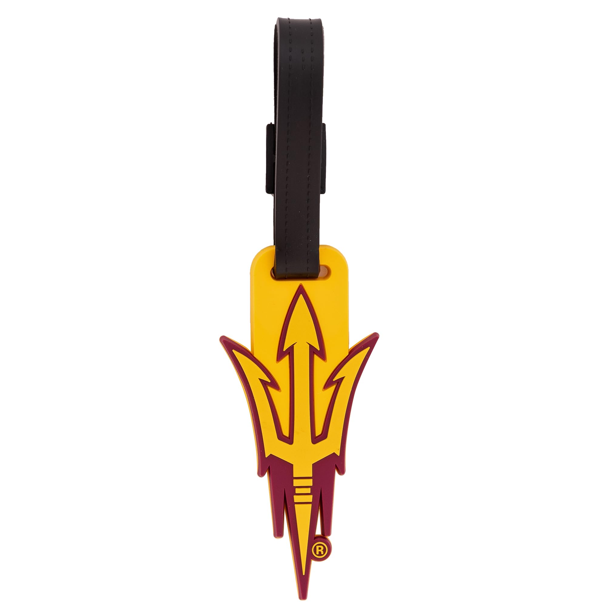 ASU Sun Devils Luggage Tag - Durable PVC Travel ID Label for Bags & Backpacks | Arizona State University Cactus Design | Perfect for College Travel, Campus Tours & Alumni Trips