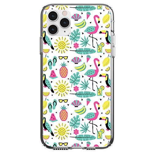 Summer Graphics - Flamingo Pineapple Sun Glasses On Clear Case