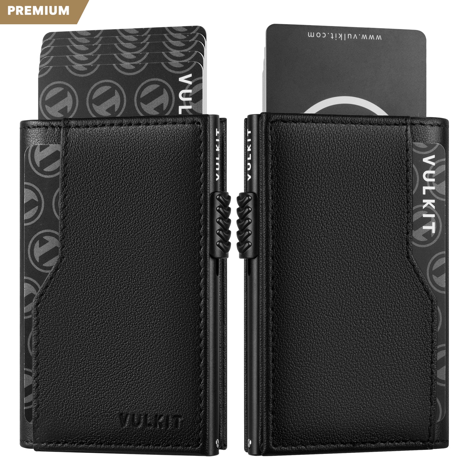Genuine Leather Slim Pop-up Wallet for Men - Double ID Windows, Holds 12 Cards | RFID Blocking, Minimalist Design | Perfect for Travel, Business & Everyday Carry