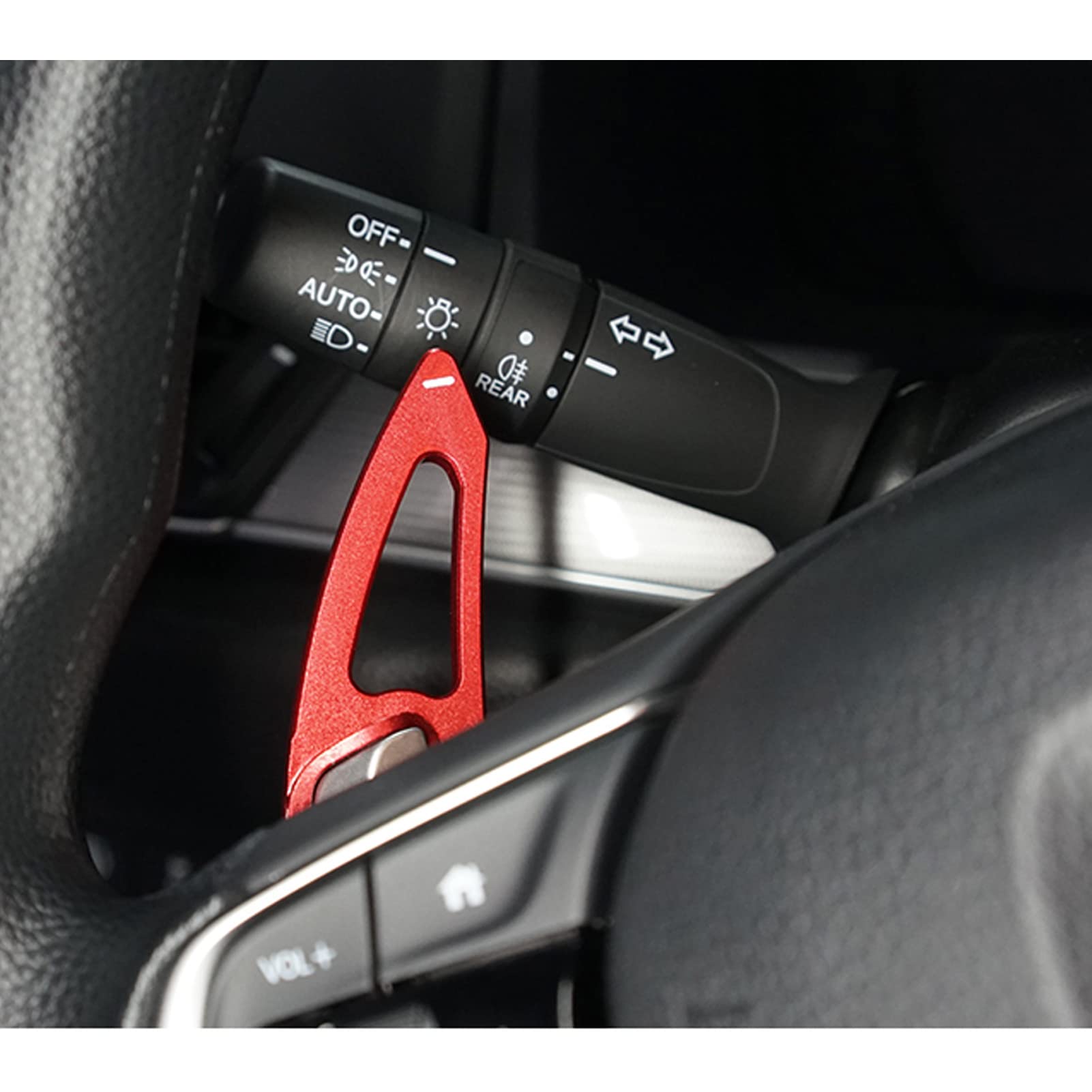 High-Quality Aluminum Alloy Paddle Shift Steering Wheel Shifter Extension - Compatible with Honda Accord, Odyssey, Civic, CR-V, Acura - Red | Enhance Driving Experience for Racing & Daily Commute