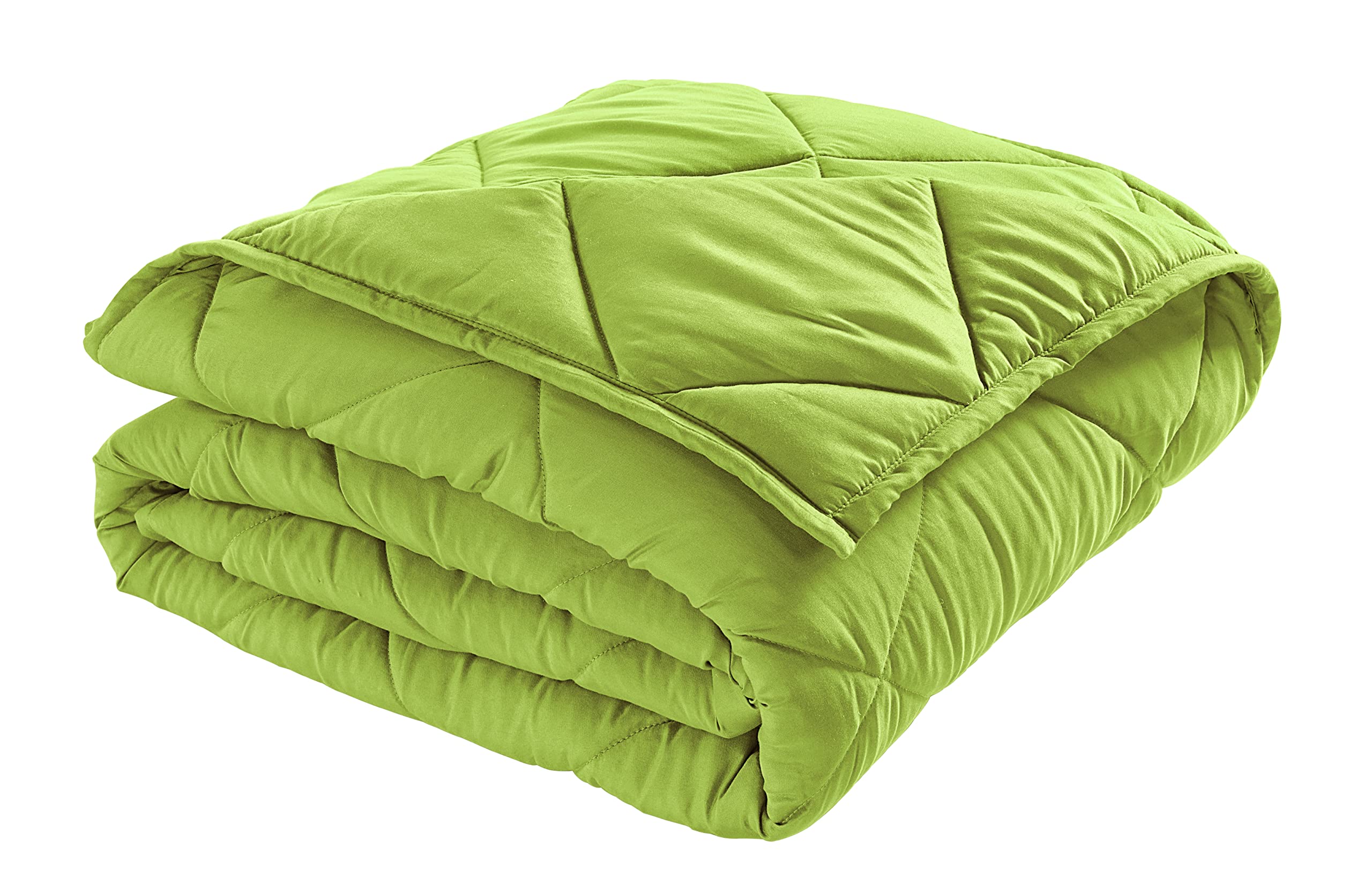 Queen Size Bed Blankets - Soft Microfiber Cozy Throw Blanket for Bed, Couch & Sofa | Lightweight Summer Blanket for Travel, Camping & Home Use | Breathable Green Leaf Design