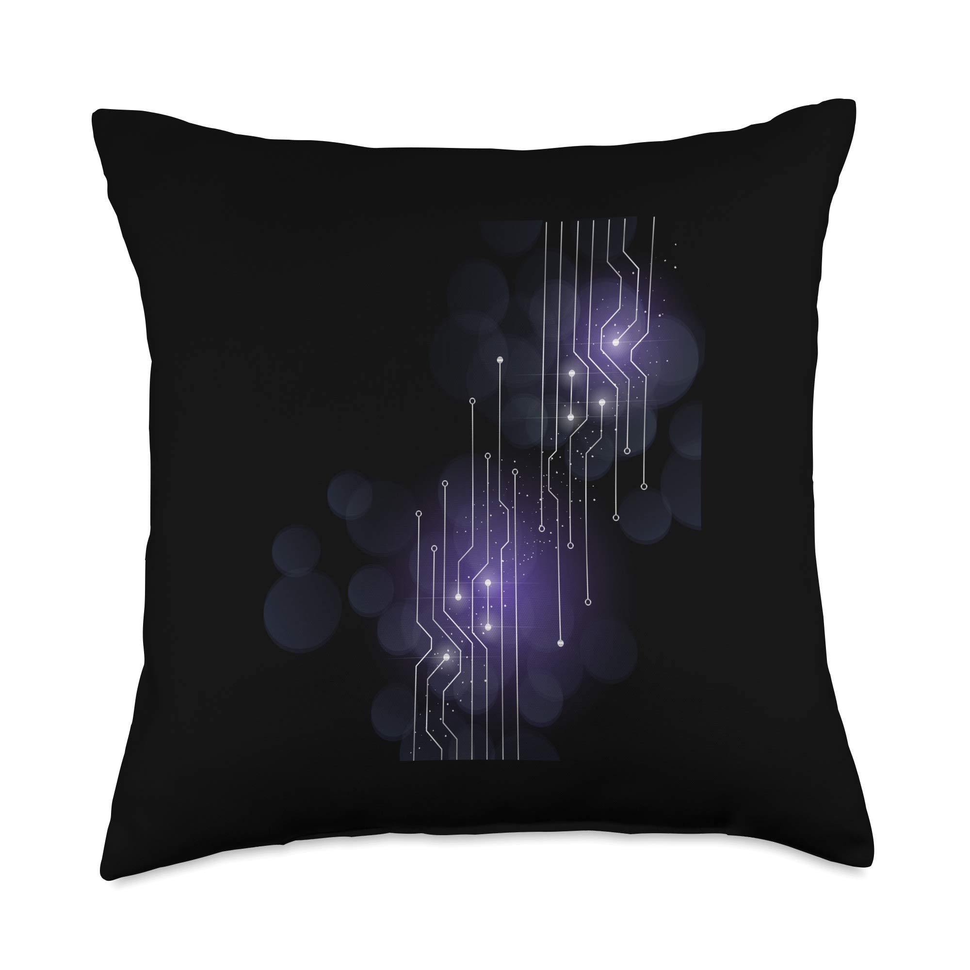 Nerd-Computer Circuit Engineer Gifts Throw Pillow, 18x18, Multicolor - Perfect for Office Decor, Geeky Home Accents, and Tech Enthusiast Gifts
