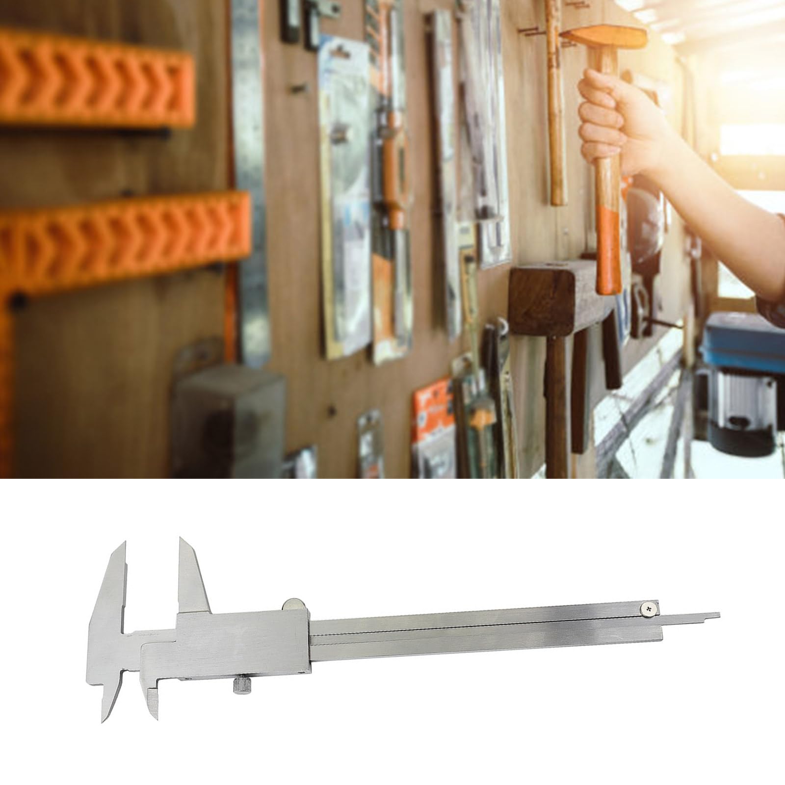 Precision Woodworking Vernier Caliper - 6 Inch Stainless Steel Measuring Tool for Thickness, Depth & Inside/Outside Measurements | Perfect for Carpentry, Metalworking & DIY Projects