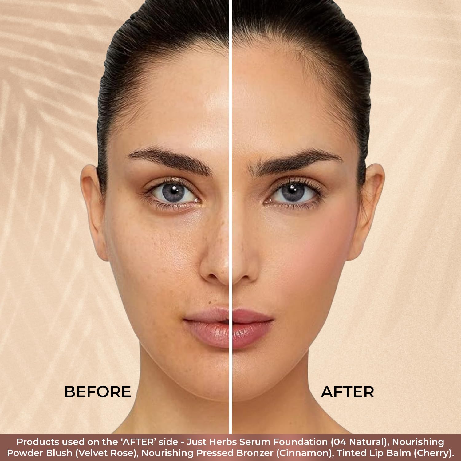 Just Herbs Nourishing Pressed Bronzer with Liquorice & Cica - 3.5g Honey Shade | Face Contouring & Highlighting Makeup | Perfect for Daily Wear & Special Occasions