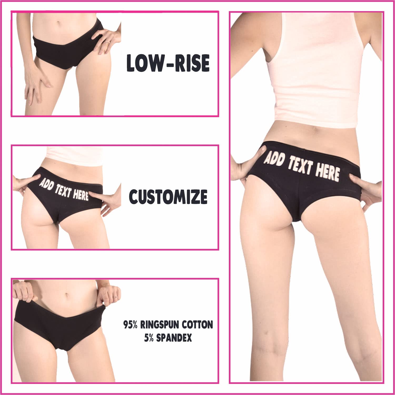 Spoiled Brat Booty Shorts for Women - Premium Cotton Sexy Panties - Naughty Lingerie Gift for Wife - Perfect for Valentine's Day & Romantic Nights