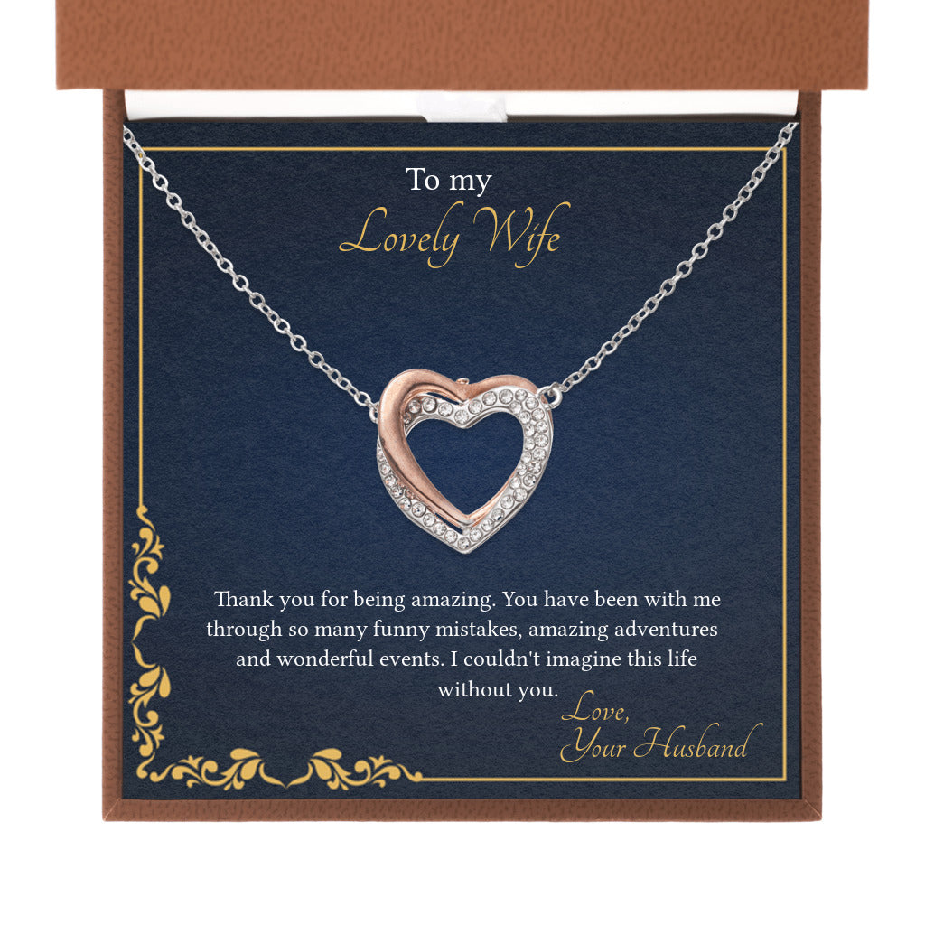 Twin Flames Interlocking Hearts Necklace - Romantic Couple Jewelry Gift for Wife from Husband | Perfect for Birthday, Anniversary & Valentine's Day | Elegant Love Token for Date Nights & Special Occasions