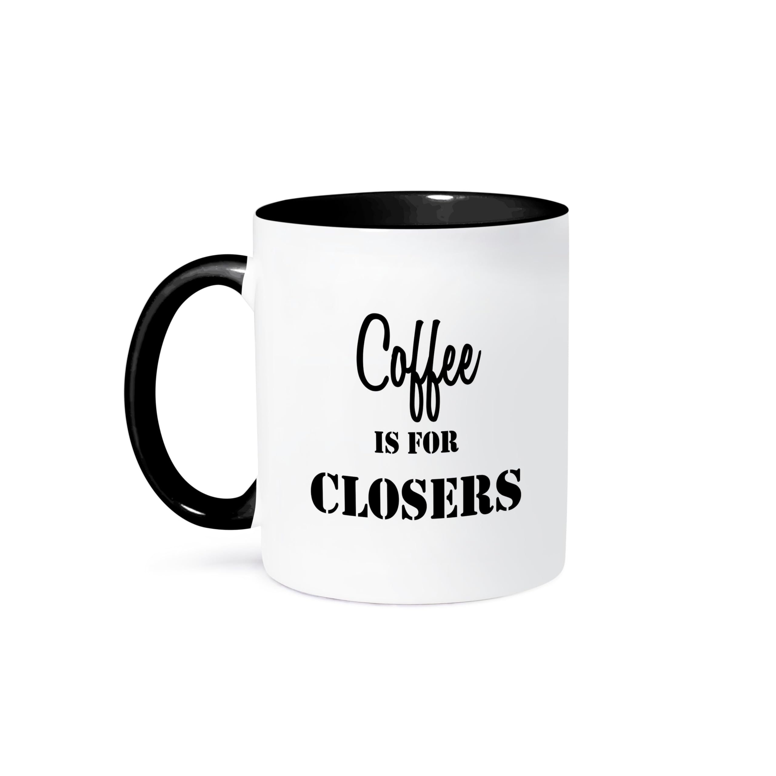 3dRose 11oz Funny Coffee Mug - 'Coffee is for Closers' Anne Collections Quote - Perfect Gift for Office, Home & Coffee Lovers