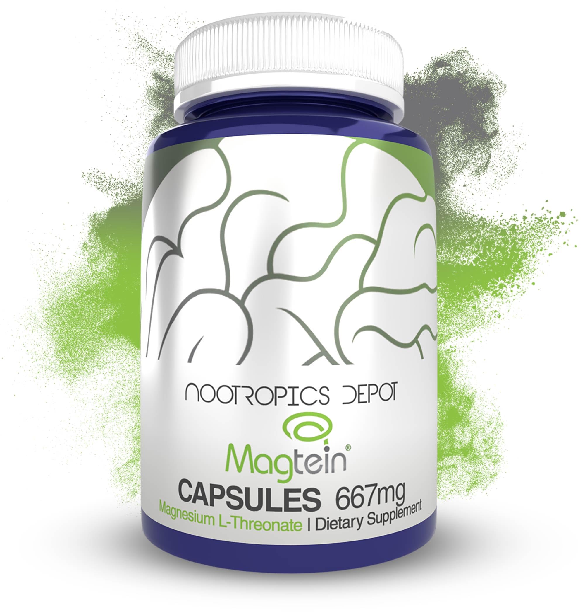 Nootropics Depot Magtein Magnesium L-Threonate Capsules 540 Count - Premium Brain & Memory Supplement for Cognitive Support, Energy Boost & Mitochondrial Health | Natural Mineral Supplement for Focus, Learning & Mental Clarity | Ideal for Students, Professionals & Seniors