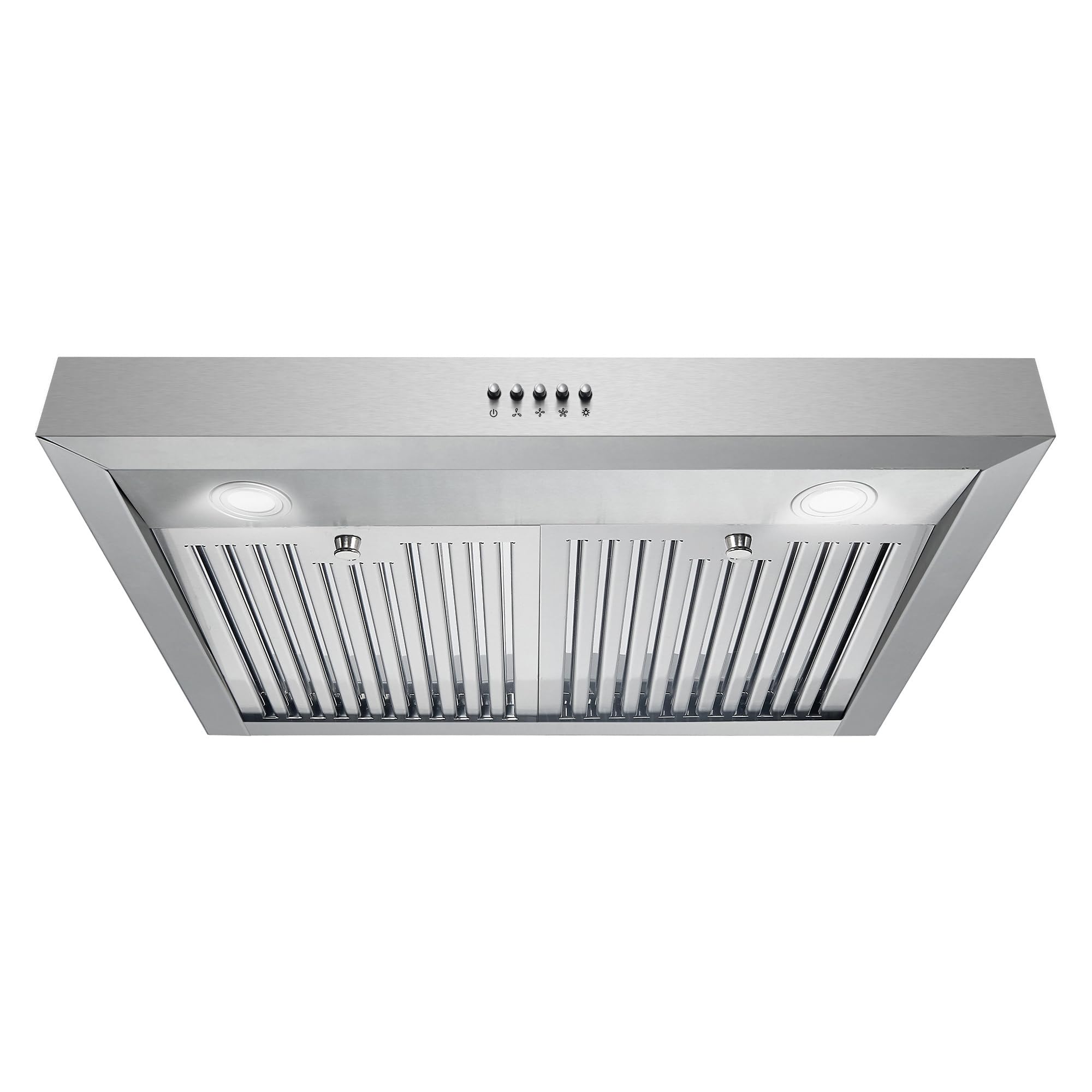 COSMO UC30 30-Inch Stainless Steel Under Cabinet Range Hood - 3-Speed Ducted Kitchen Vent with LED Lights & Permanent Filters - Perfect for Over Stove Ventilation in Modern Kitchens
