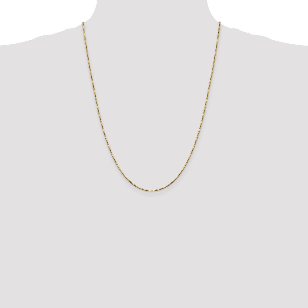 14K Solid Yellow Gold 1.05mm Box Chain Necklace with Lobster Clasp - Dainty Everyday Jewelry for Women, Perfect Gift for Birthday, Anniversary & Valentine's Day