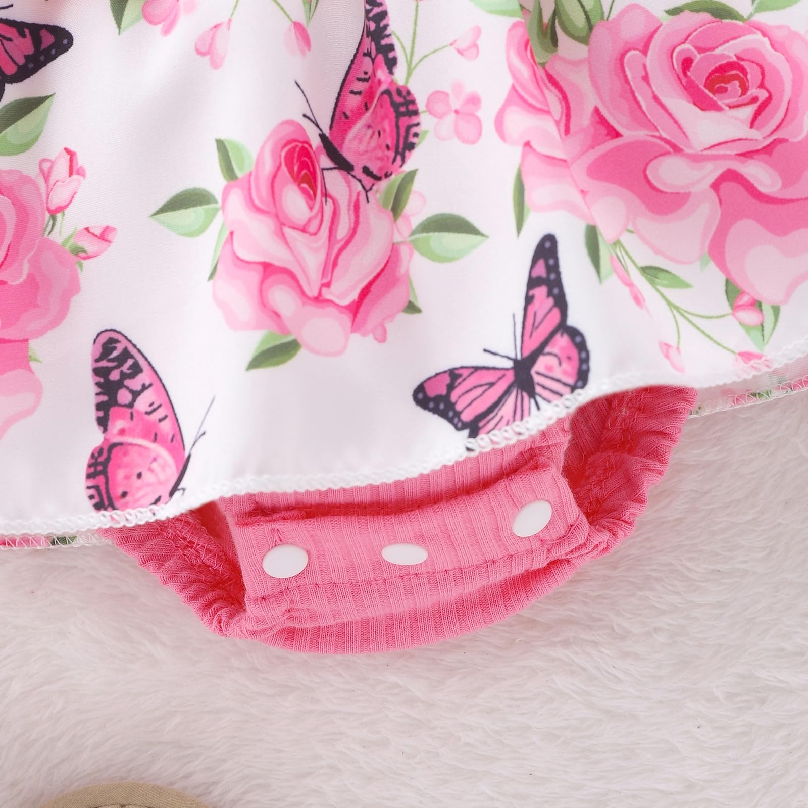 Baby Girl Romper Dress 0-12 Months | Newborn Lace Ruffle Sleeveless Summer Outfit with Headband | Perfect for Photoshoots, Parties & Outdoor Play