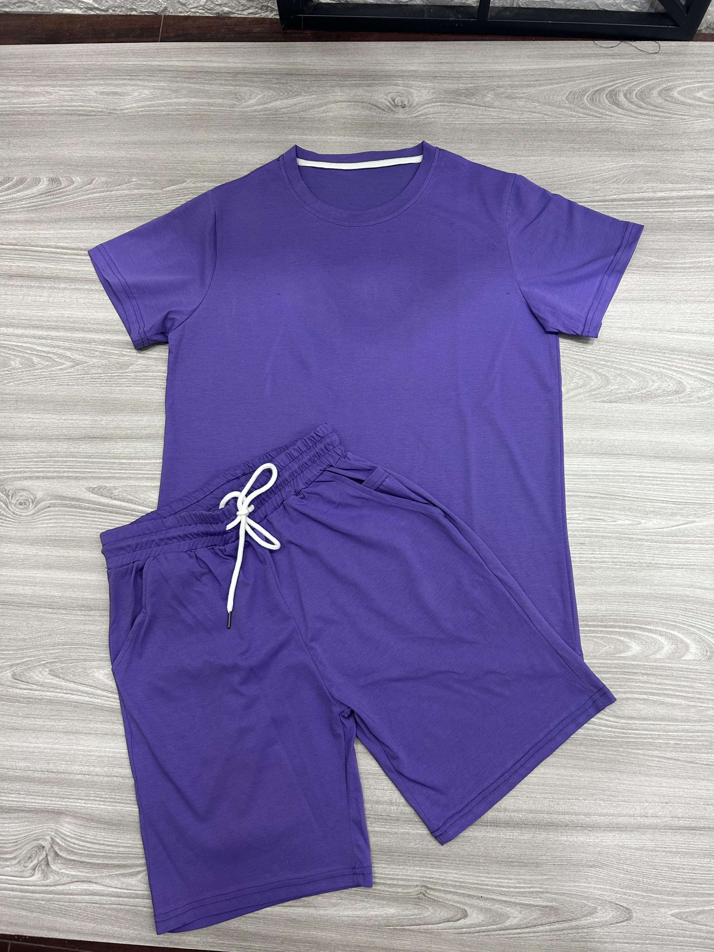 Men's Casual Short Sleeve T-Shirt and Shorts Set - Comfortable Summer Outfit for Beach, Gym, and Outdoor Activities