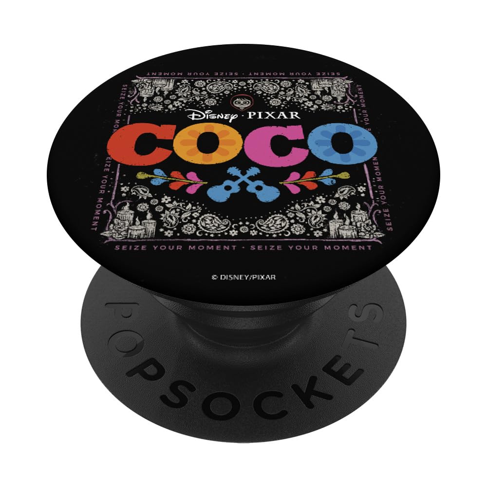Disney Pixar Coco Logo PopSockets Standard PopGrip - Swappable Phone Grip & Stand for iPhone, Samsung, Smartphones - Perfect for Selfies, Watching Videos, and Secure Phone Handling