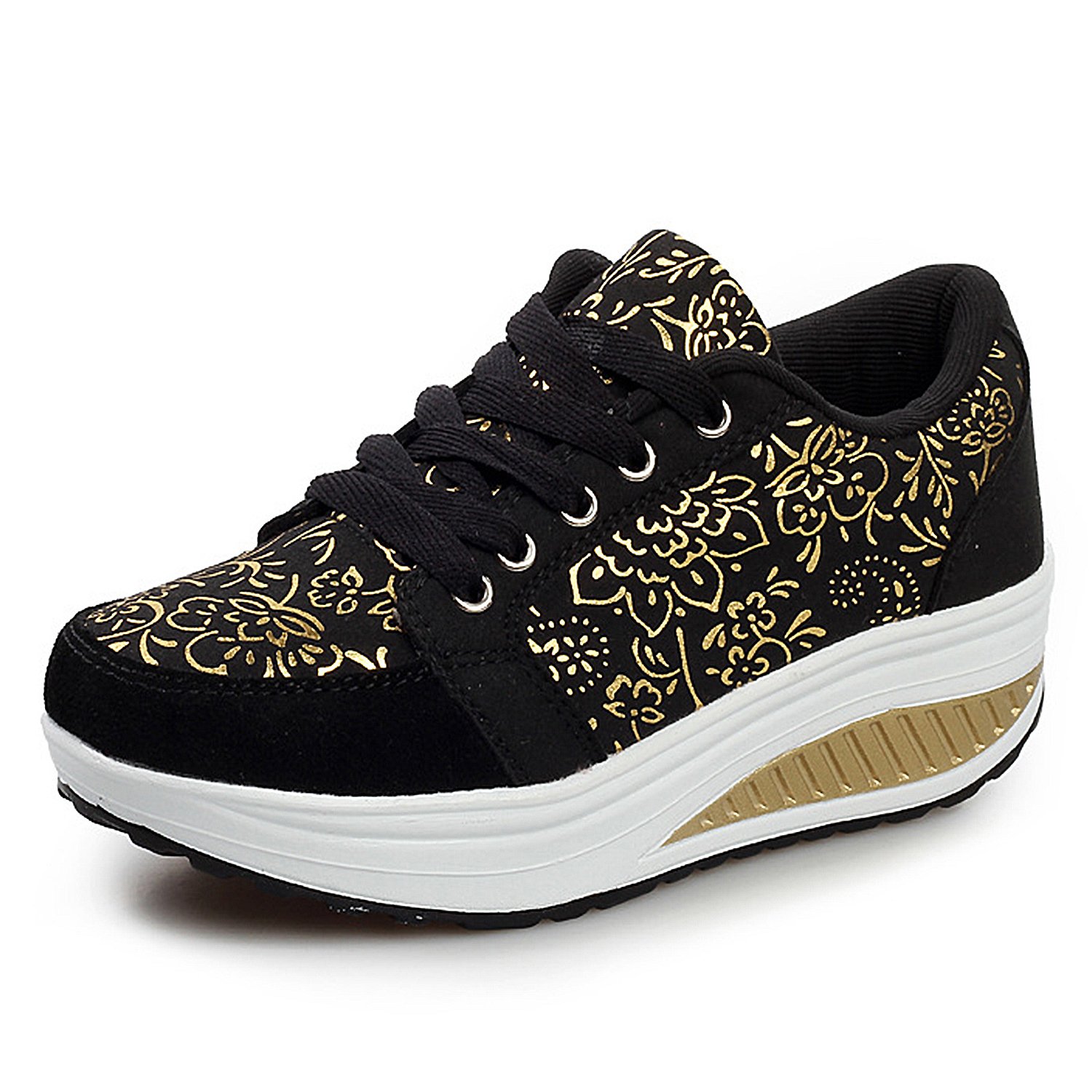 QZBAOSHU Women's Slimming Walking Sneakers - Comfortable Fitness Wedge Platform Shoes for Workout, Running & Casual Wear