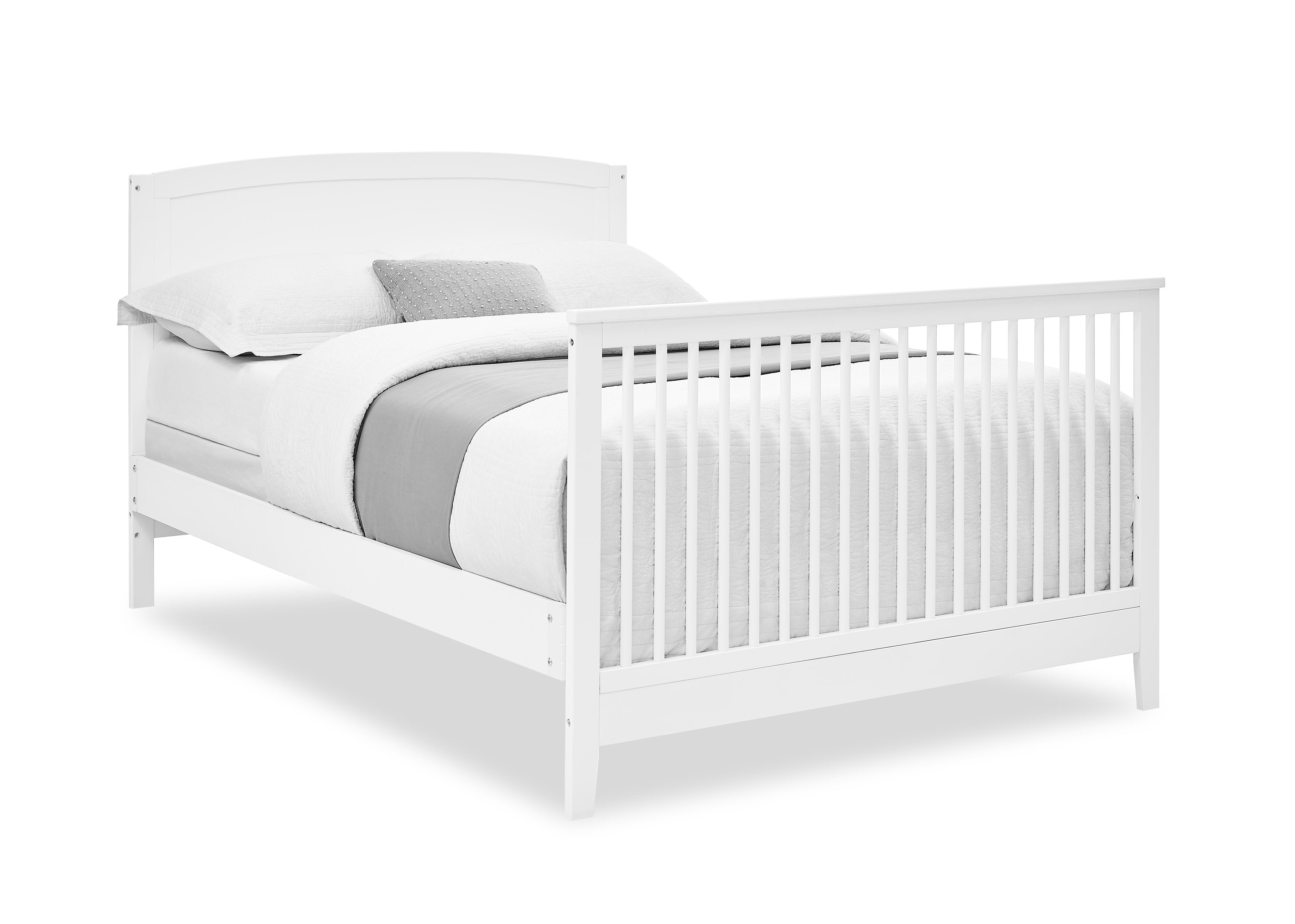Campbell 6-in-1 Convertible Baby Crib - Toddler Bed & Full-Size Bed Conversion - Safe & Durable Nursery Furniture for Newborns to Teens - Perfect for Bedrooms, Daycares, and Guest Rooms