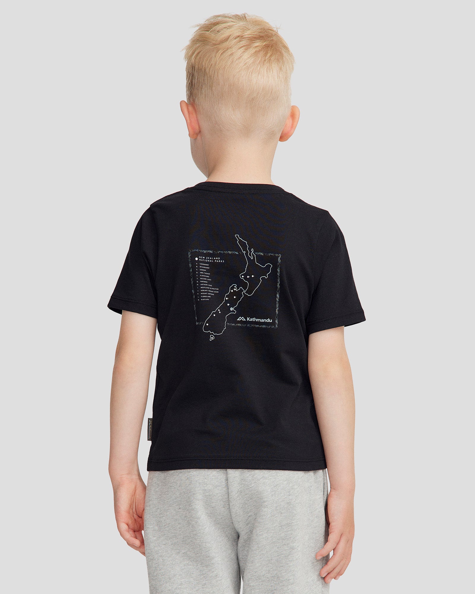 Kids' NZ Heritage Organic Cotton T-Shirt - Black Stingray Print | Soft & Eco-Friendly Tee for Boys & Girls | Perfect for Playdates, School & Casual Outings