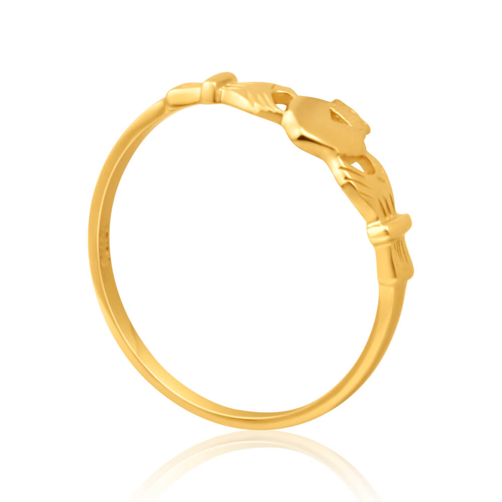 9ct Yellow Gold Ring for Women - Elegant & Dazzling Jewelry Gift for Anniversary, Wedding, or Special Occasions