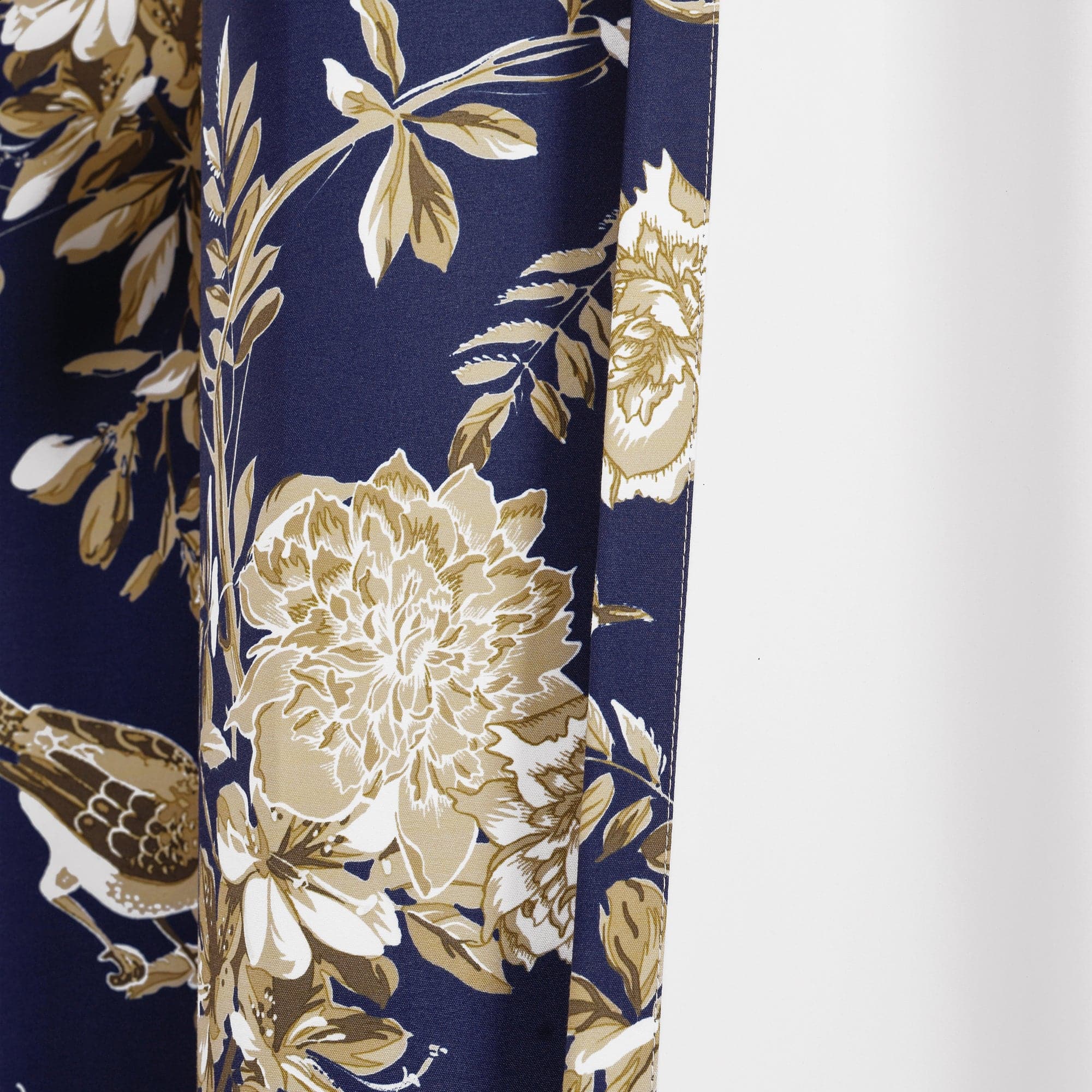 Farmhouse Style Blackout Curtains with Bird & Flower Design - Thermal Insulated Grommet Window Panels for Living Room & Bedroom - Noise Reducing & Energy Saving Home Decor