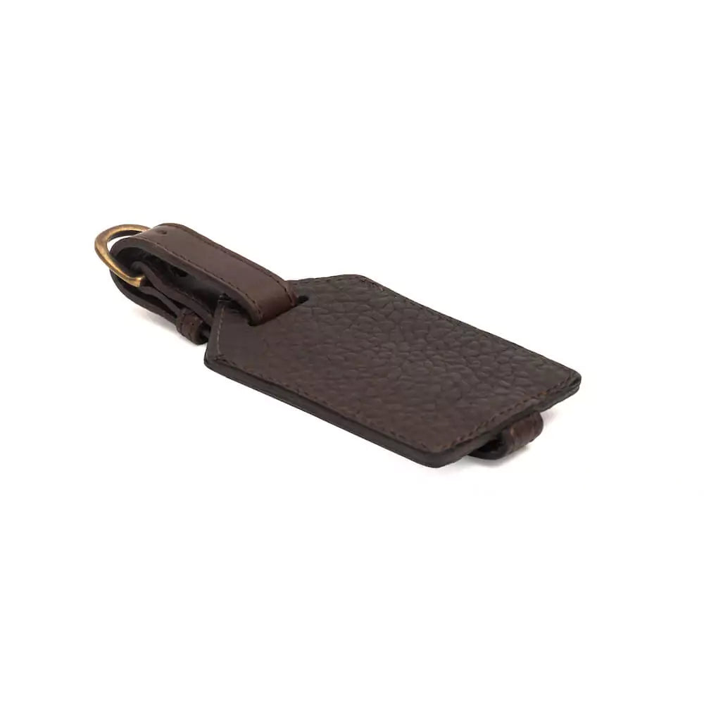 Personalized Leather Luggage Tag - Engraved Name & Contact Info - Durable Travel ID Bag Tag for Suitcases, Backpacks & Carry-Ons - Perfect for Business Trips, Vacations & Gift Giving
