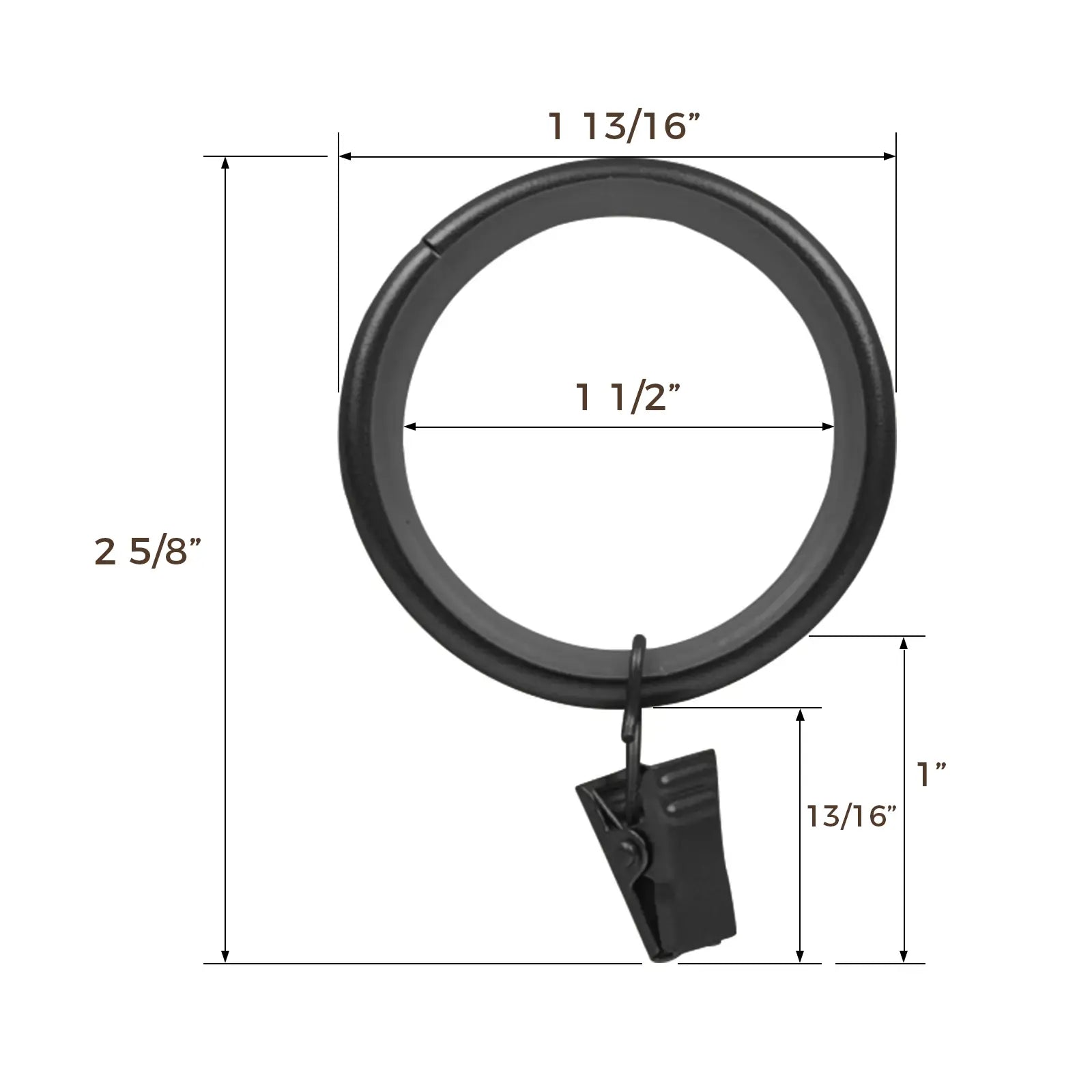 Quiet Glide Curtain Clip Rings - Pack of 12 | Smooth Sliding Hooks for Drapes & Curtains | Perfect for Home Decor, Bedroom & Living Room Window Treatments