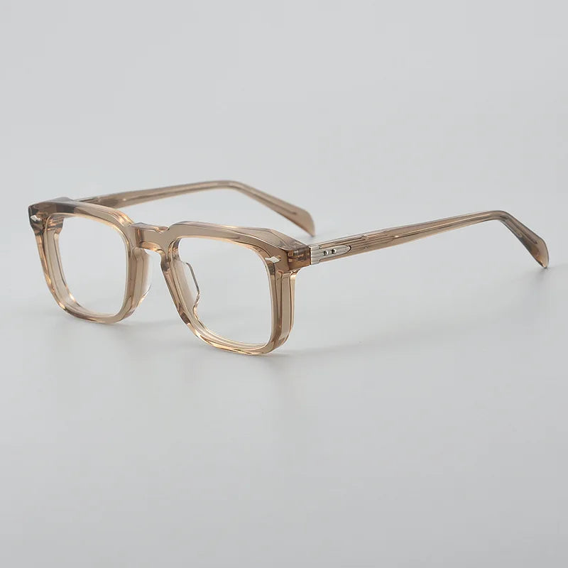Stylish Unisex Black Acetate Square Frame Eyeglasses D002 - Perfect for Work, Reading & Fashion Accessories