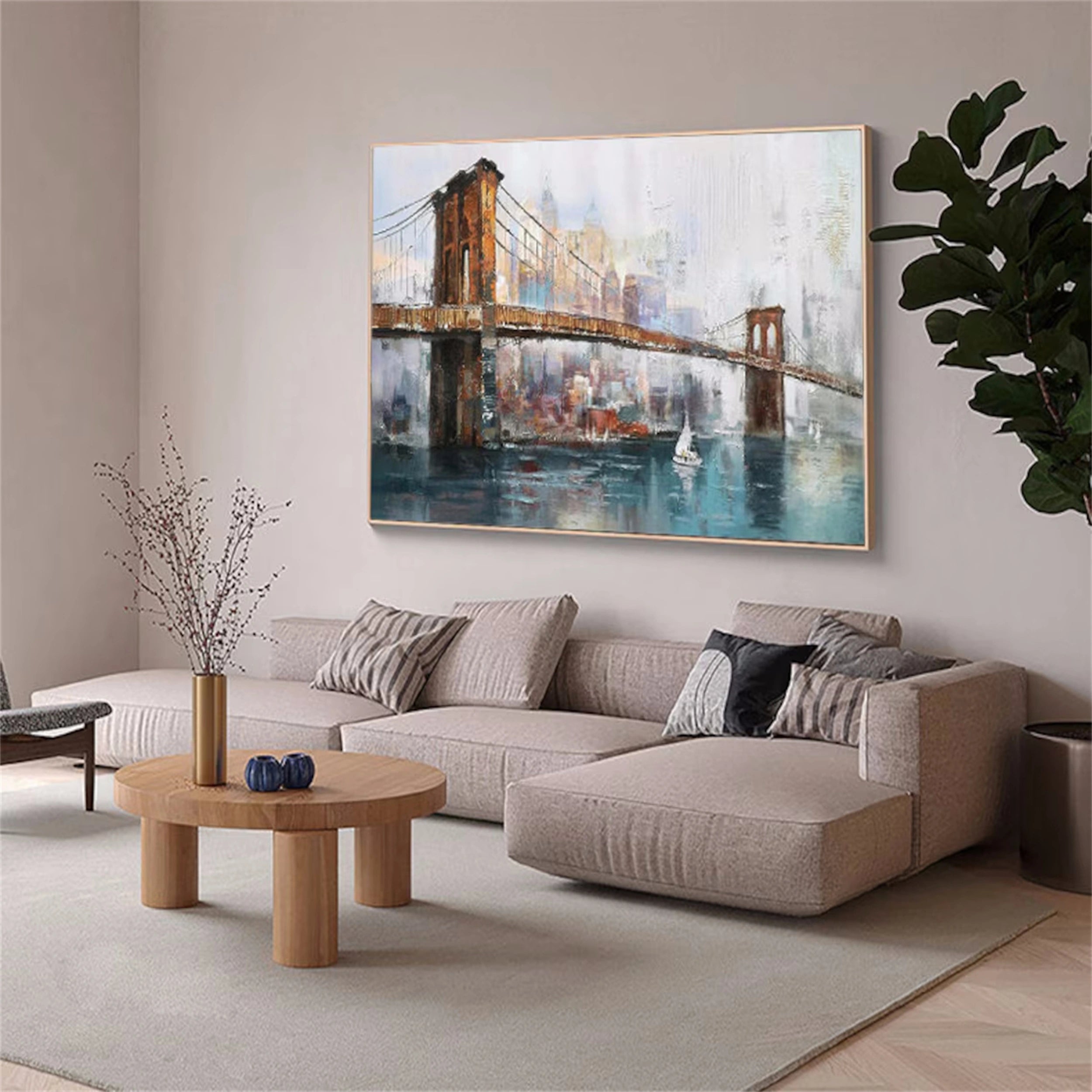 Urban Landscape Painting #UL 012 - Modern Wall Art for Home & Office Decor - Perfect for Living Room, Bedroom or Workspace