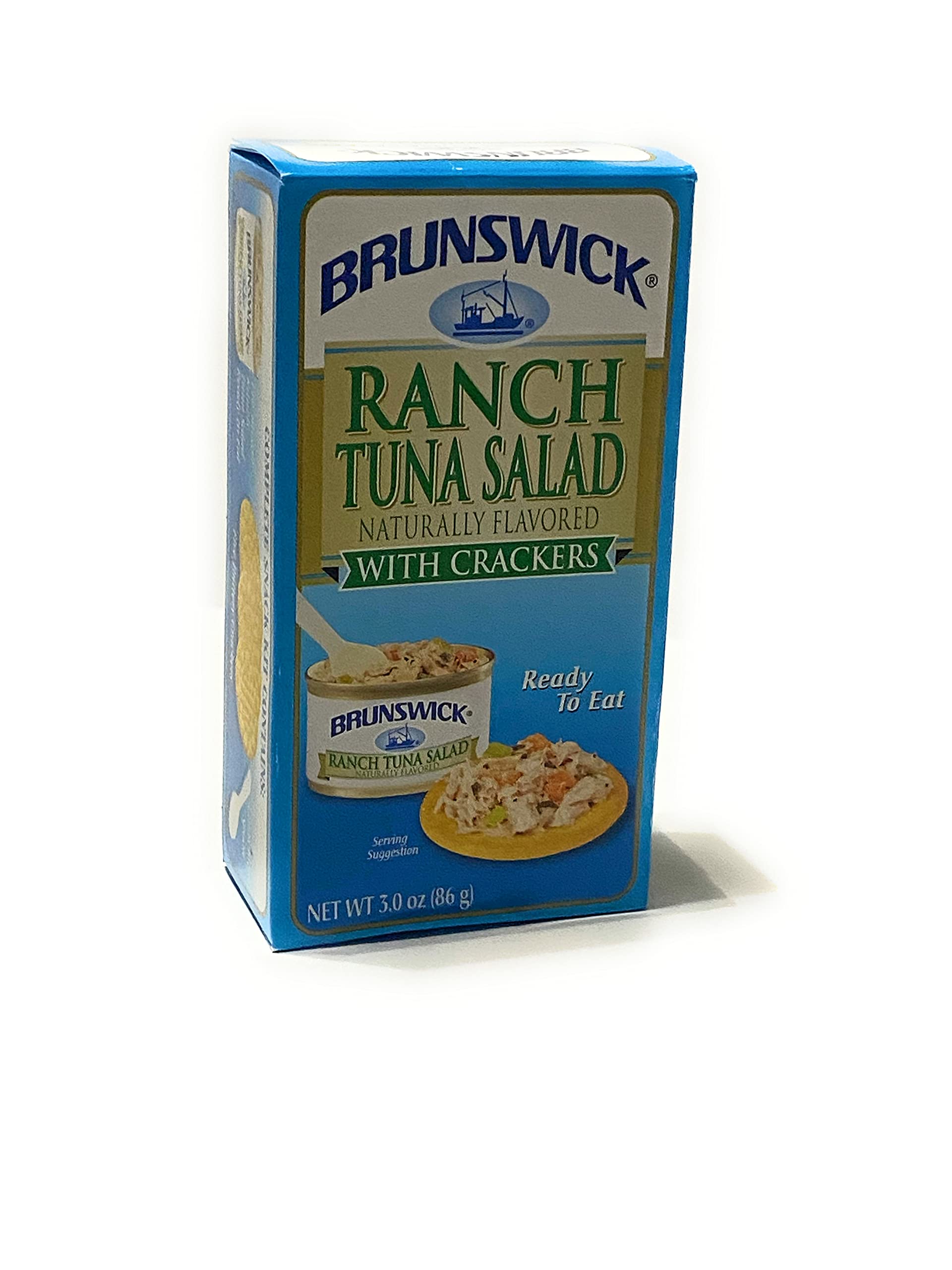 Brunswick Ranch Tuna Salad With Crackers - 12 Packs (3.0 oz Each) | Ready-to-Eat Protein Snack | Perfect for Lunch Boxes, Office Snacks & Outdoor Activities