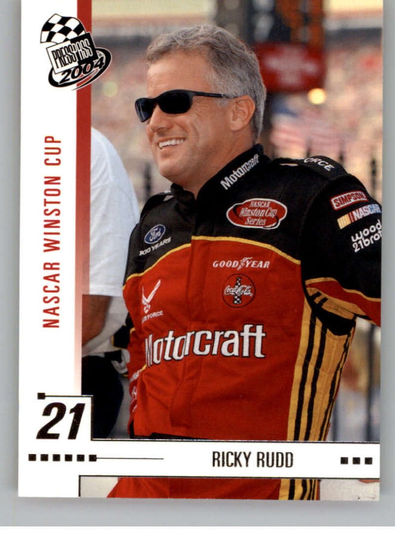 2004 Press Pass #27 Ricky Rudd NASCAR Trading Card - Near Mint to Mint Condition - Perfect for Collectors, Sports Memorabilia Enthusiasts & Racing Fans Display