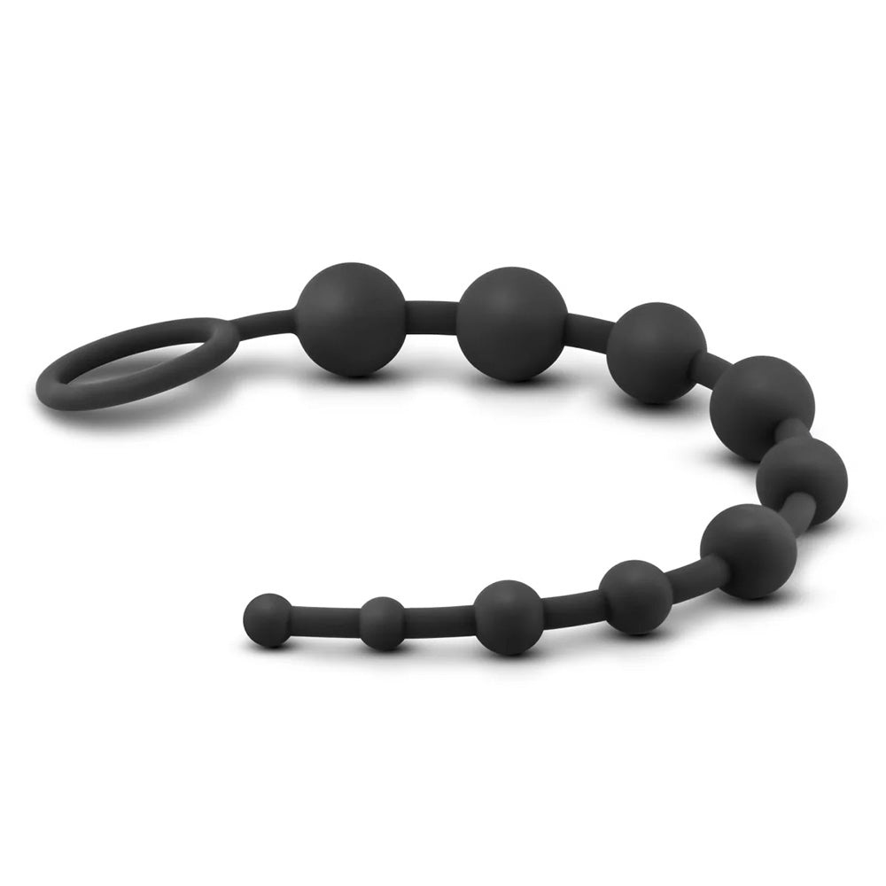 Premium Platinum Silicone Anal Beads for Adults - 7 Inch Anal Training Kit with Comfortable Beads - Perfect for Couples Play, Solo Exploration & Beginner Anal Training (Black)
