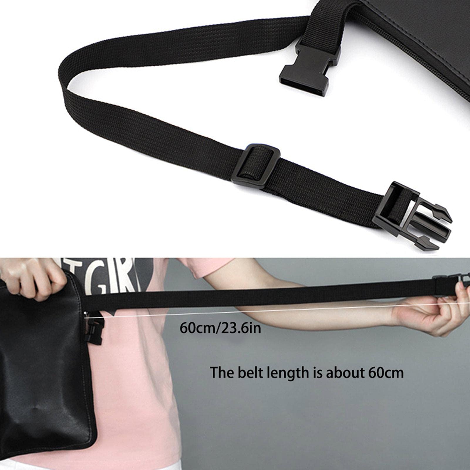 Professional Makeup Brush Organizer Bag - 24 Pockets Foldable Cosmetic Brush Holder with Artist Belt Strap & Zipper Closure | Perfect for Travel, Home Storage & Makeup Artist On-The-Go (Brushes Not Included)