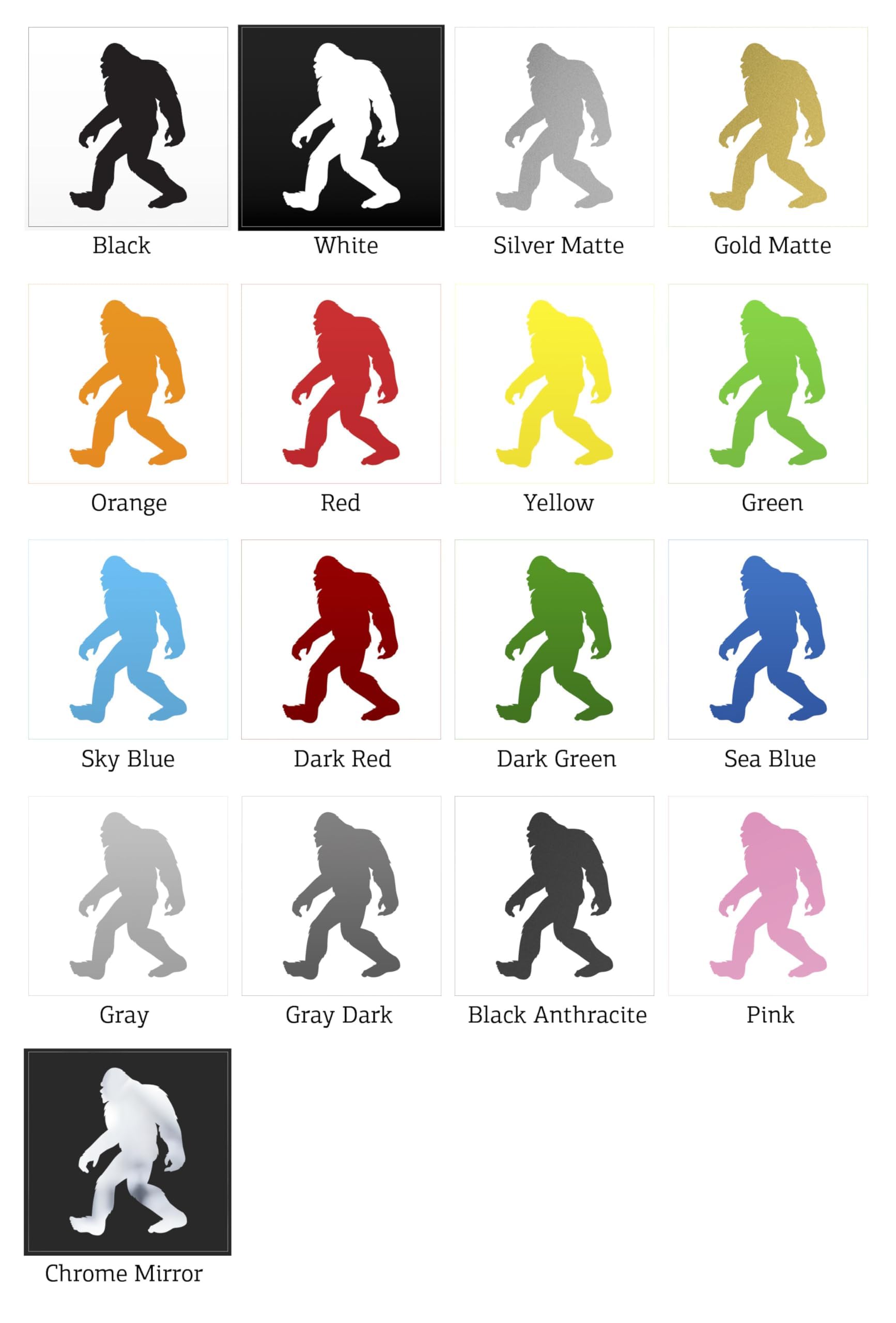 Bigfoot Sasquatch Decal Sticker - 3 x 2.1 Inch Weatherproof Vinyl for Cars, Trucks, Laptops, Windows - Durable Outdoor & Indoor Decoration for Garage, Office, Dorm Room